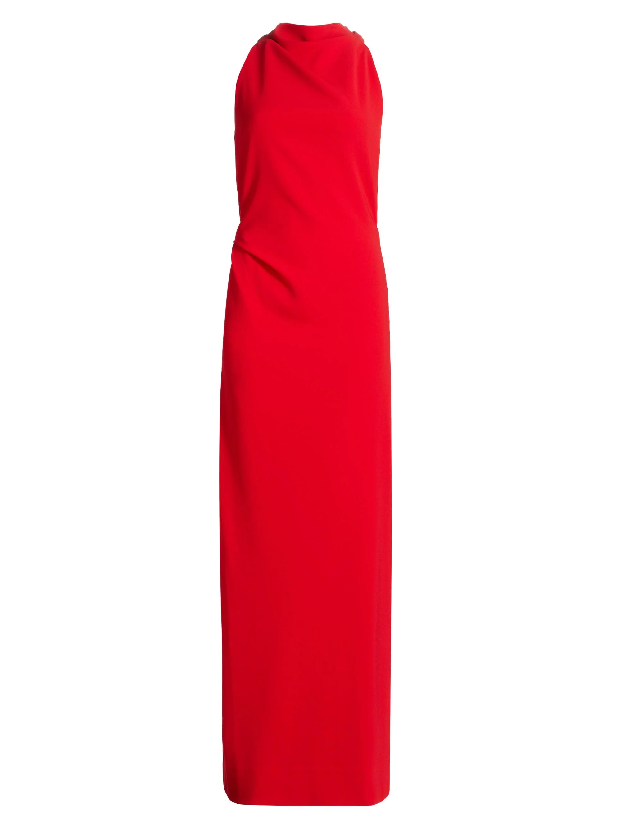 Women's Crepe Twist-Back Gown - Red - 1