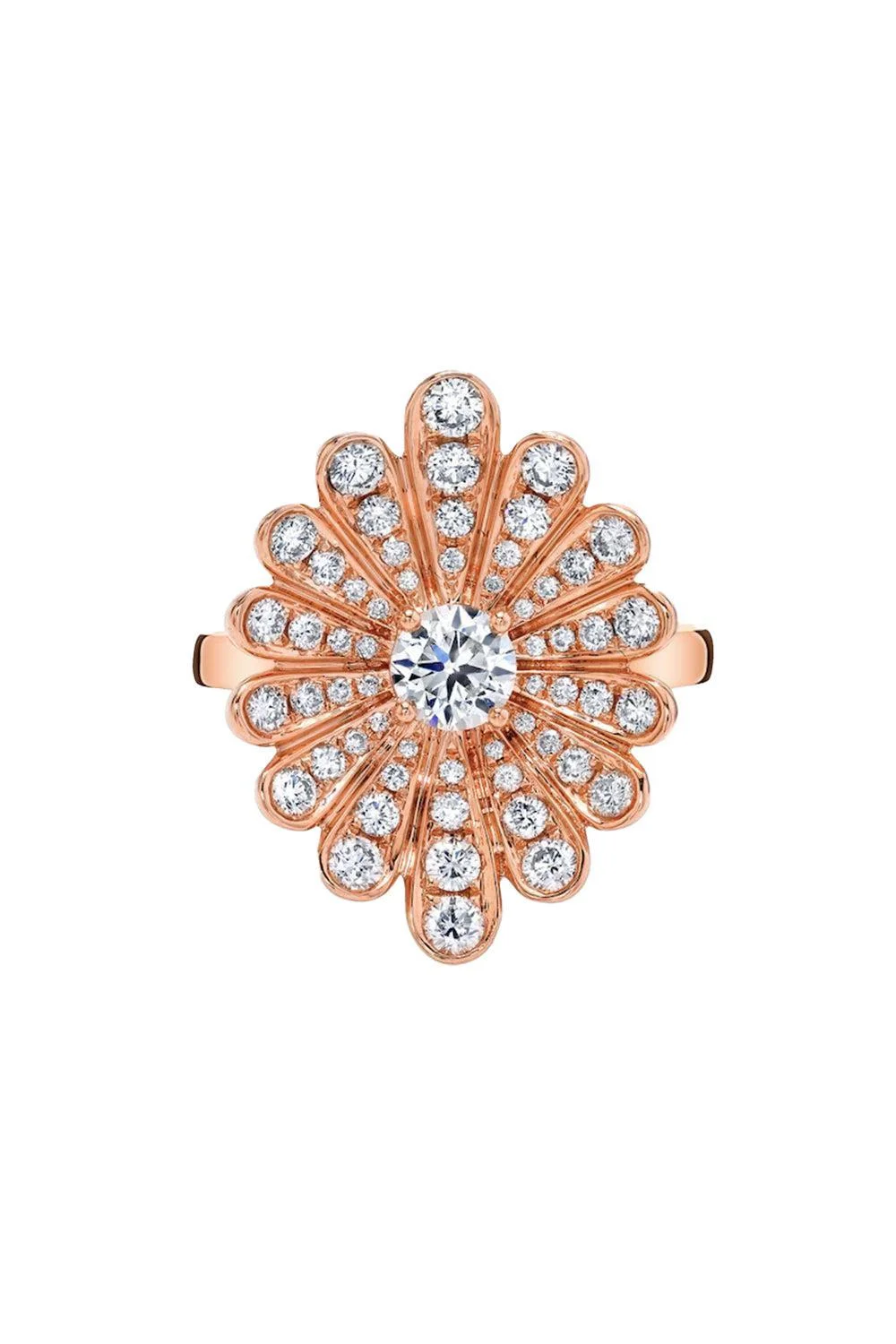 Diamond Water Lily Ring - Rose Gold - 1