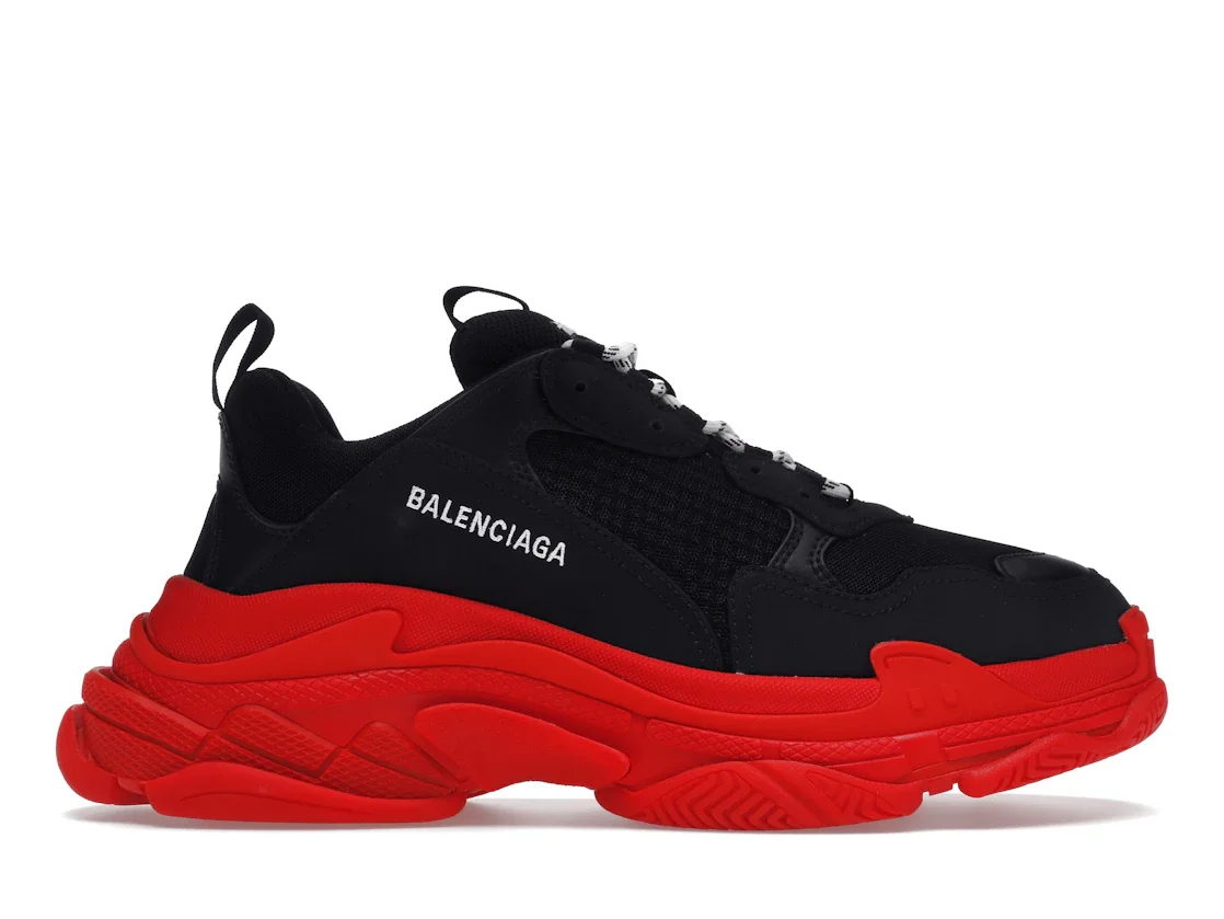 Balenciaga Triple S Black Red Sole - 1