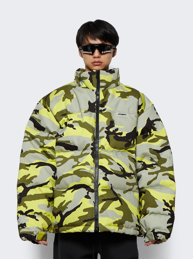 Neon Camo Logo Puffer Jacket Neon Camo 3