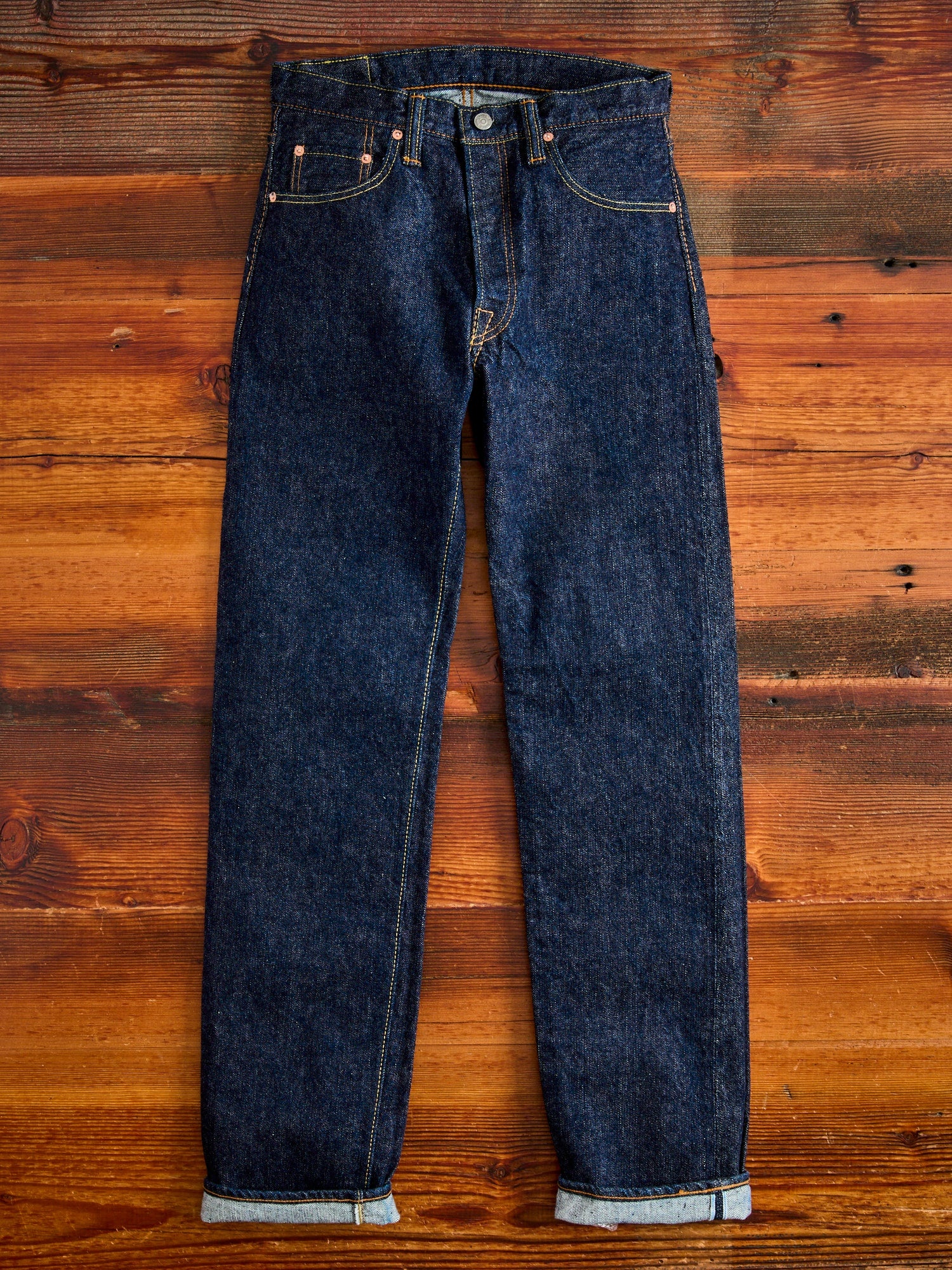 PBE-003 17oz Beige Core Pop-up Selvedge Denim - Regular Straight Fit - 2