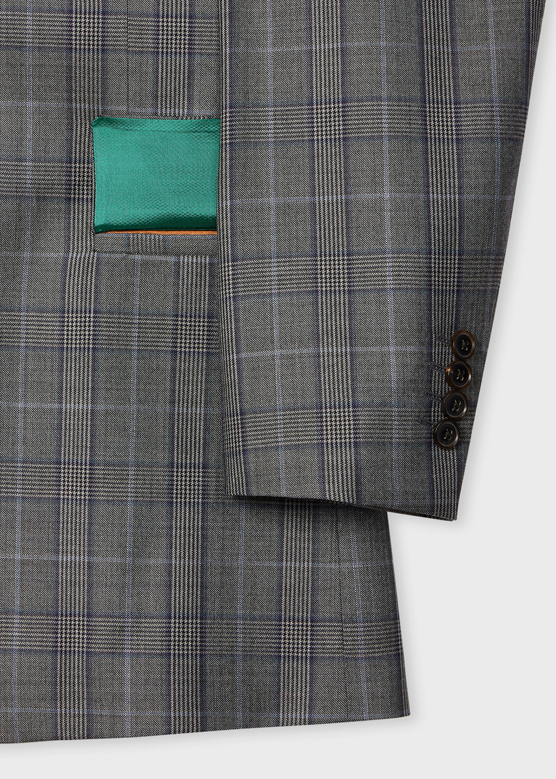 Grey Wool Check Buggy-Lined Blazer 3
