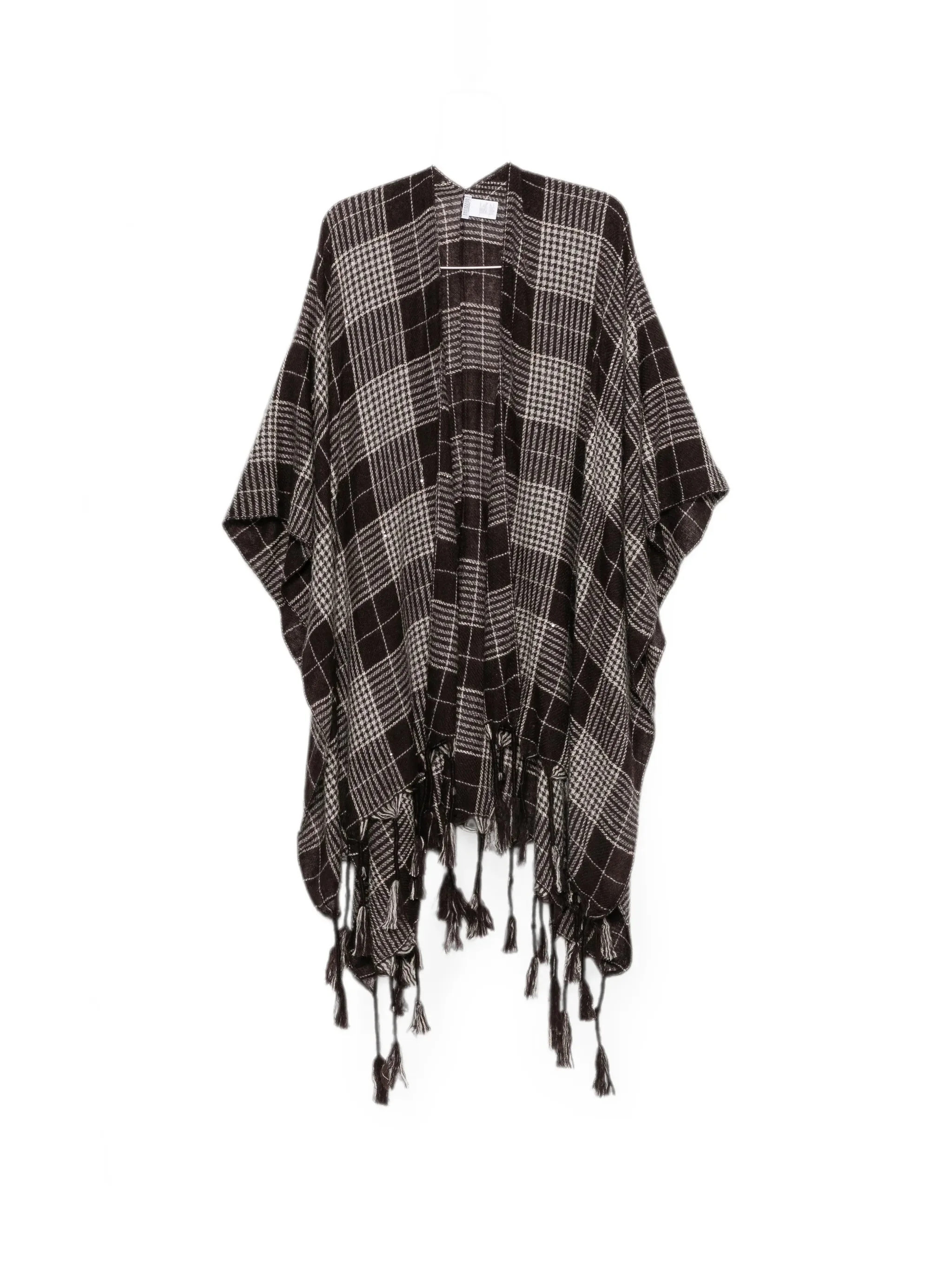 Brunello Cucinelli Check Tassel-trimmed Ponchos - 1