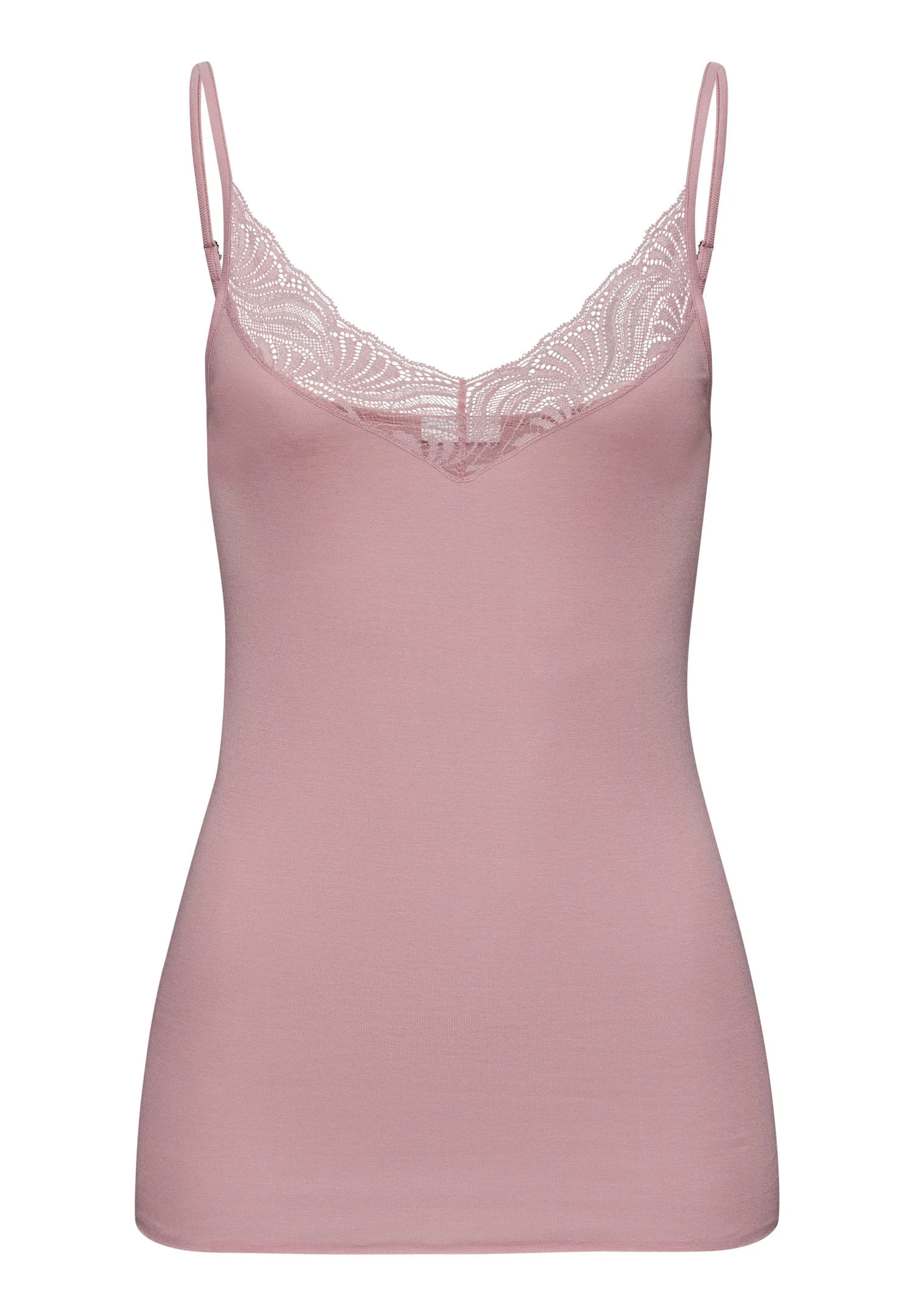 Cotton Delight Lace Trim Cotton Camisole - 1