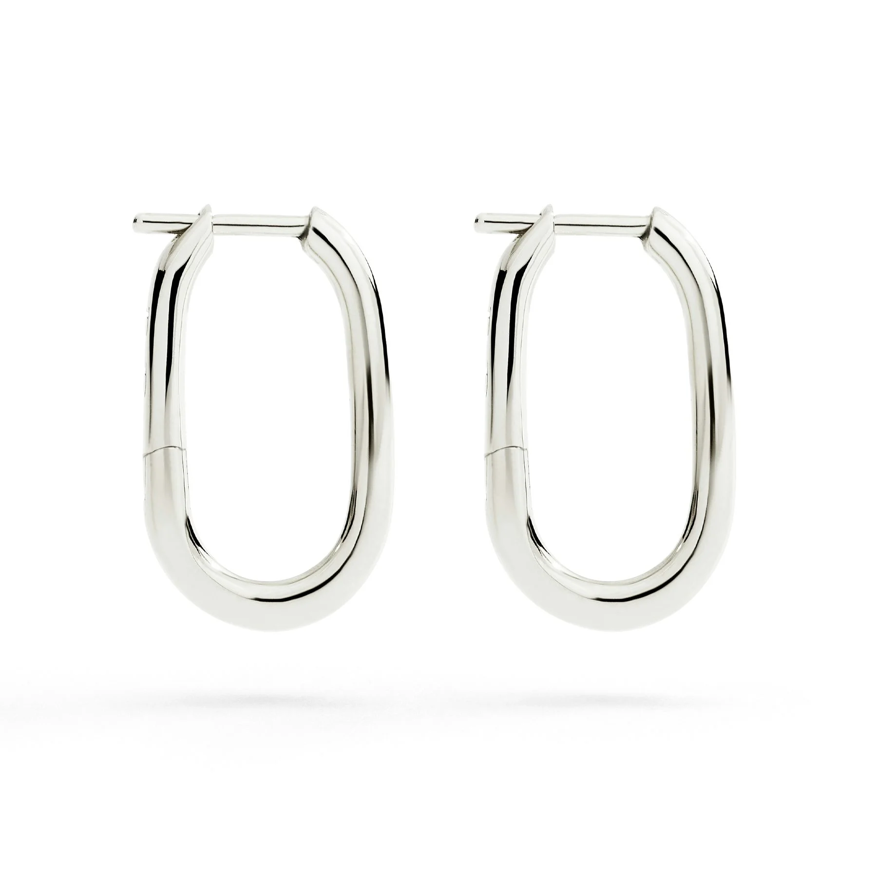 SILVER ESSENTIALS HOOP EARRINGS - 1