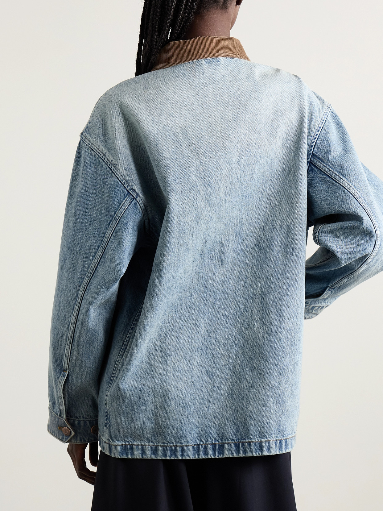 Pascual Corduroy-trimmed Denim Jacket - 3