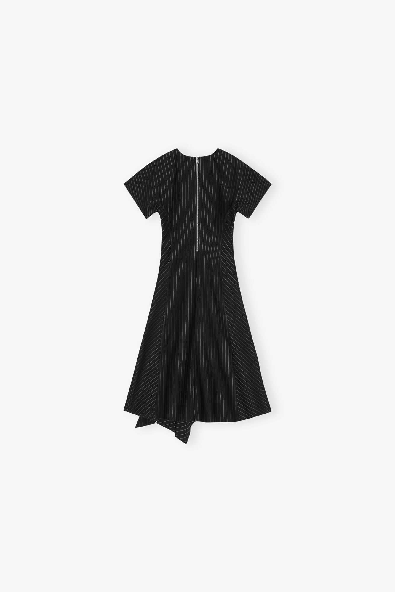 BLACK PINSTRIPE LONG DRESS - 6