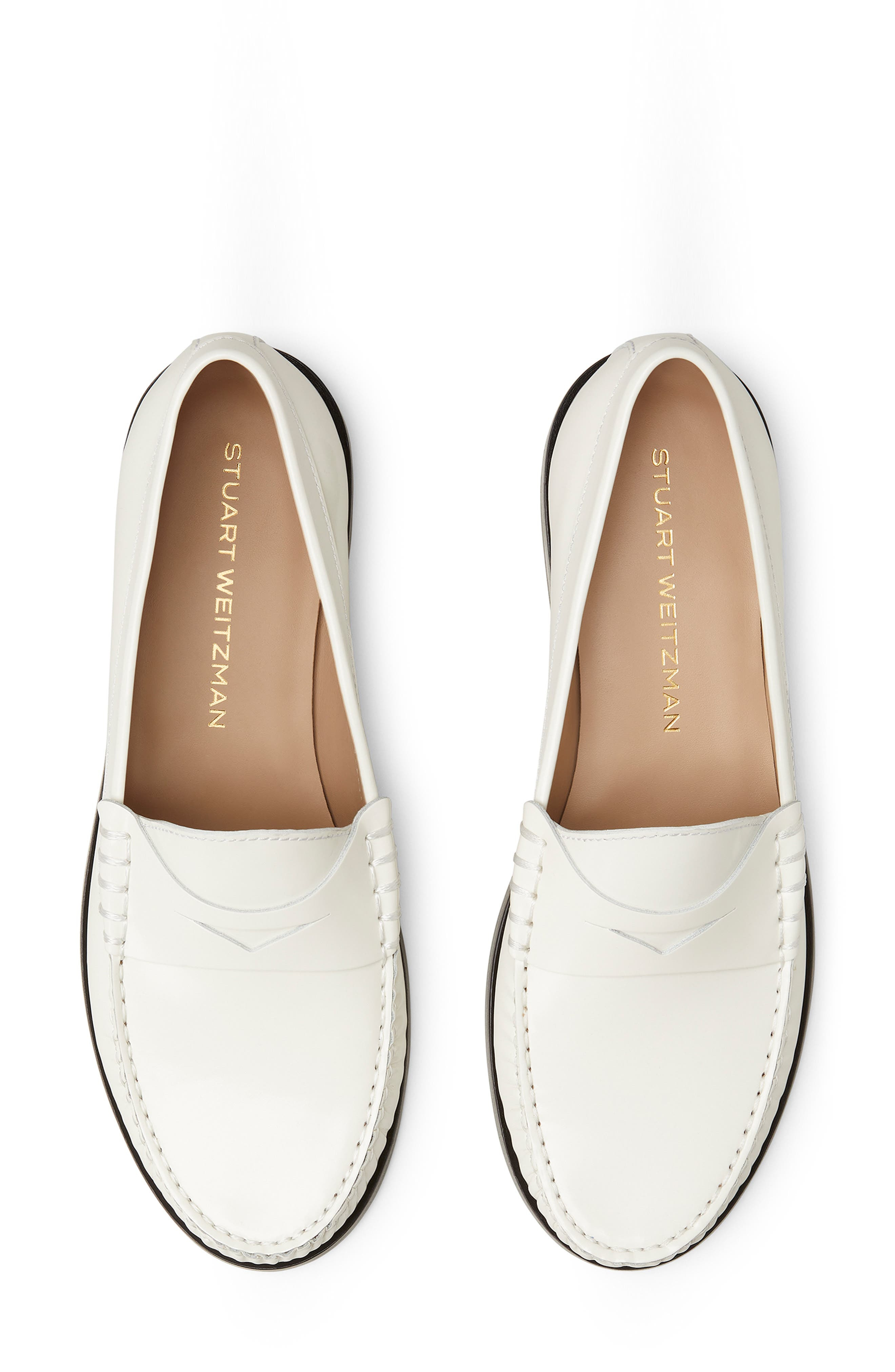 Stuart Weitzman Lottie Penny Loafer in Cream at Nordstrom - 3