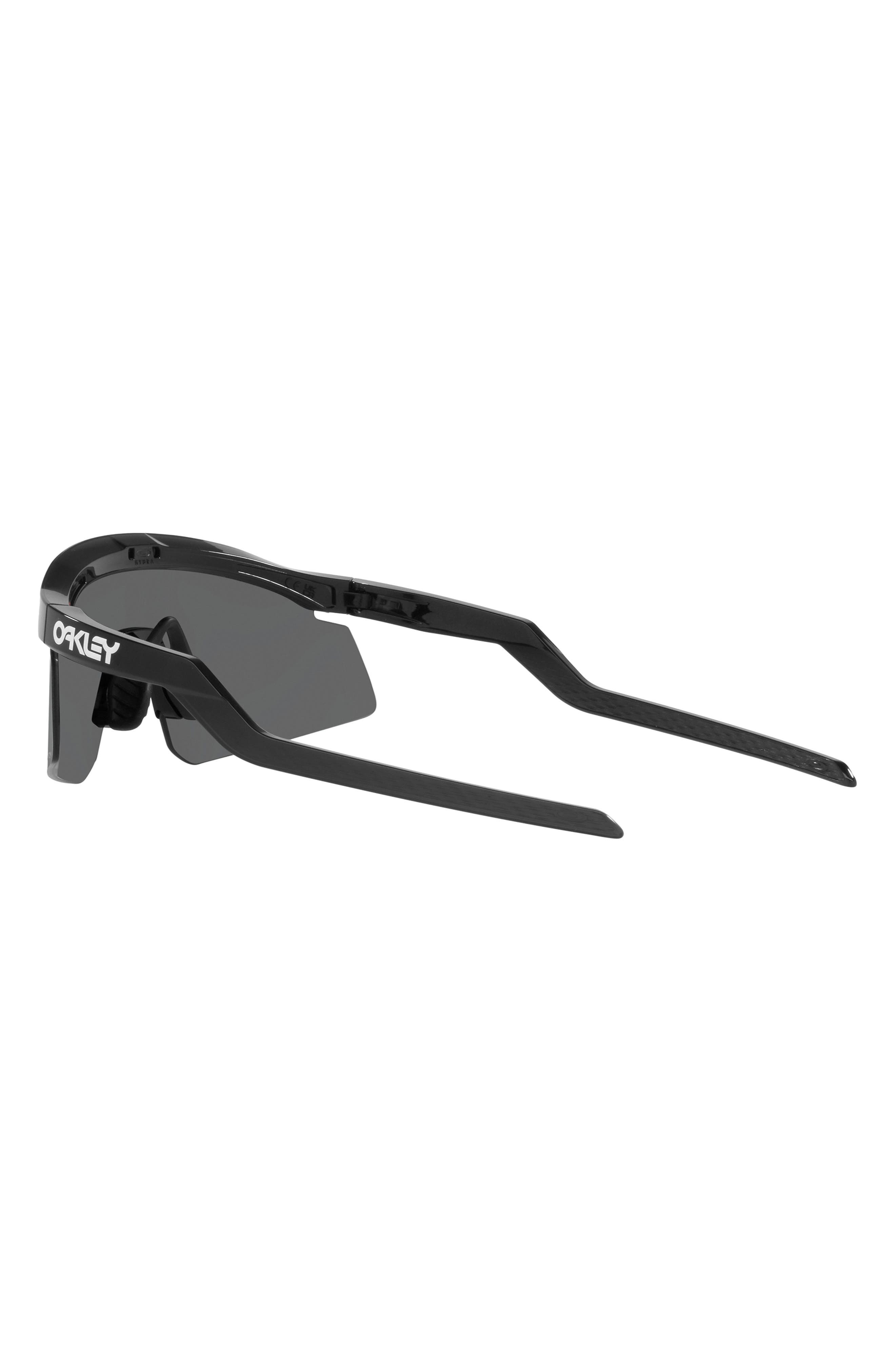 Oakley Hydra 37mm Prizm™ Semirimless Wrap Shield Sunglasses in Black at Nordstrom - 7