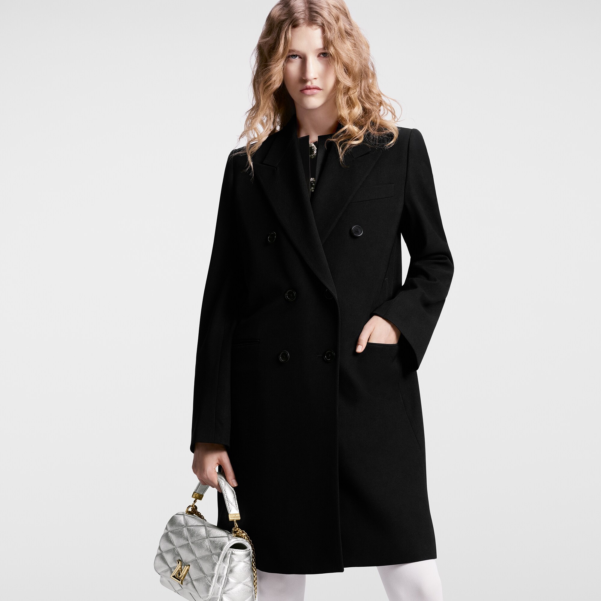 Double-Breasted Wool Coat - 5