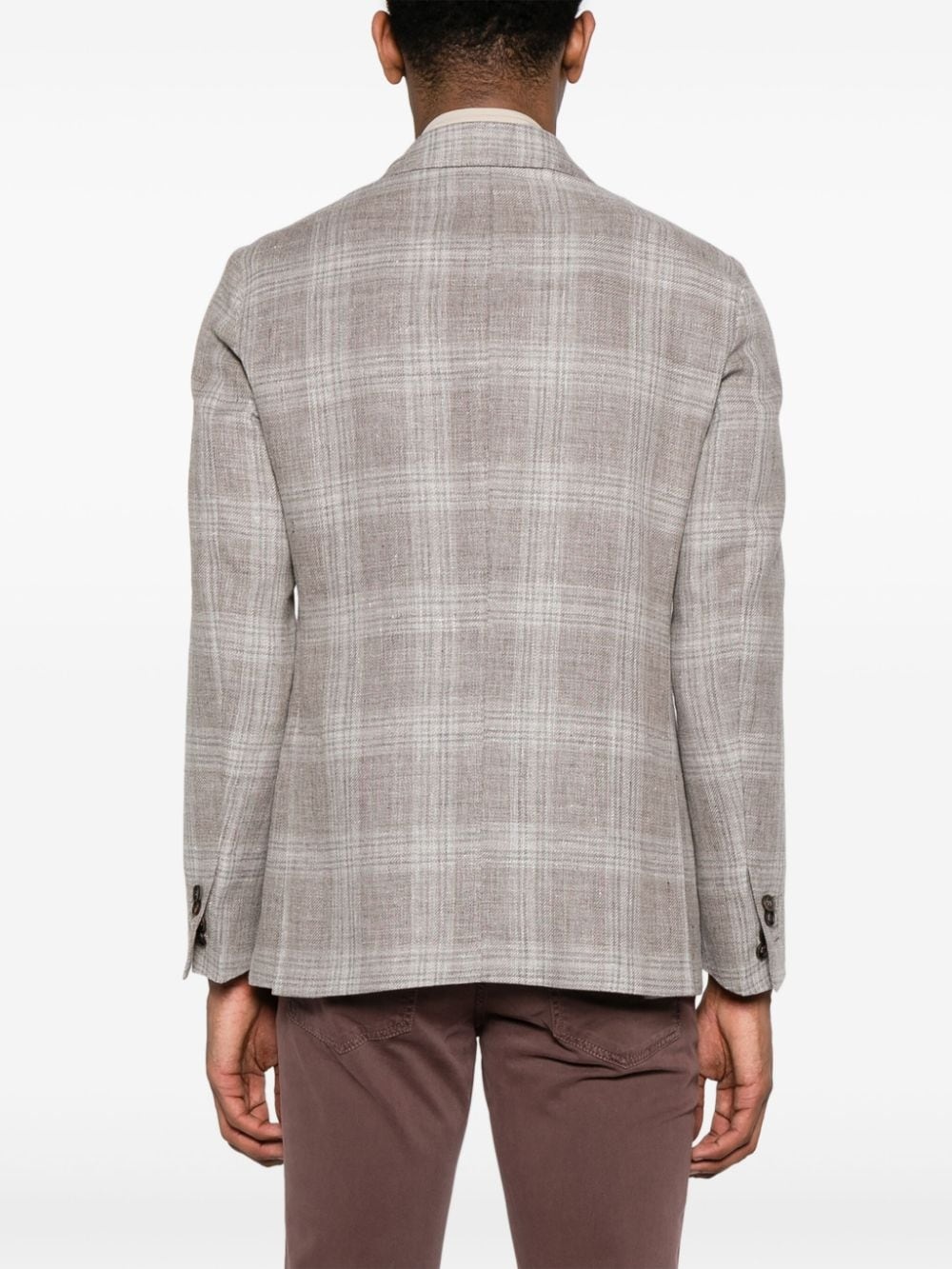 layered single-breasted blazer - 4