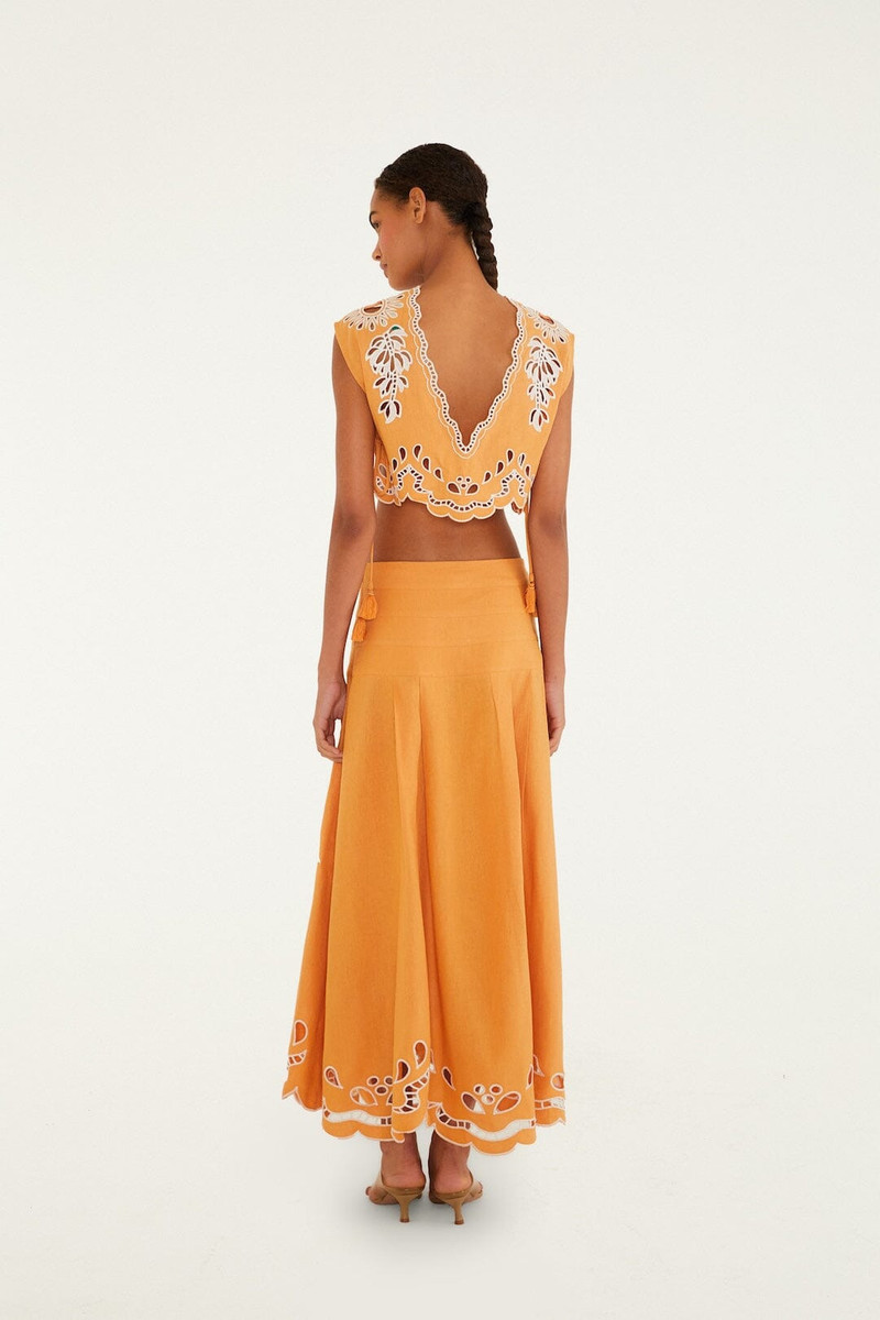 Camel Tropi Embroidery Skirt 3