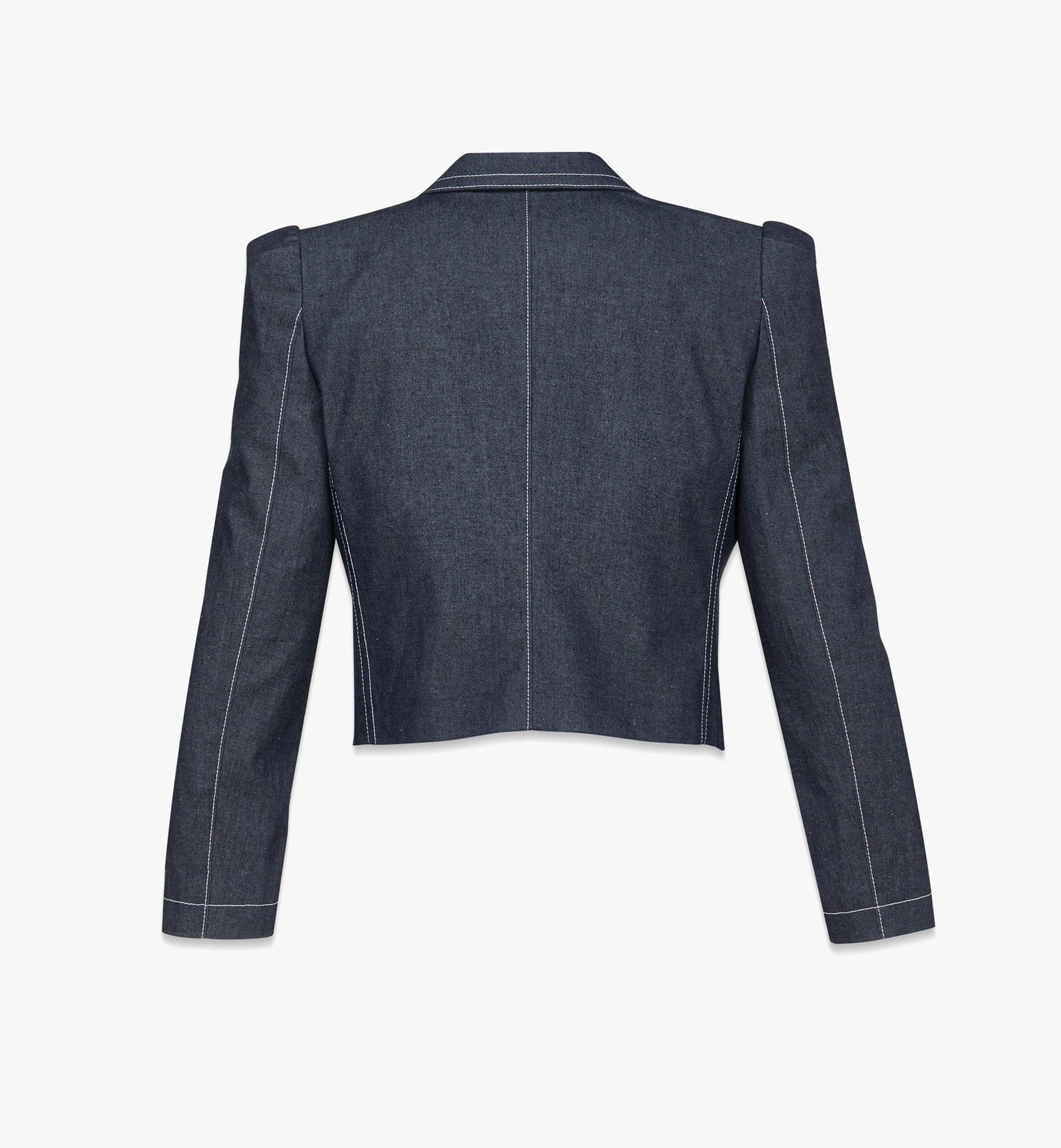 Cropped Denim Blazer - 2