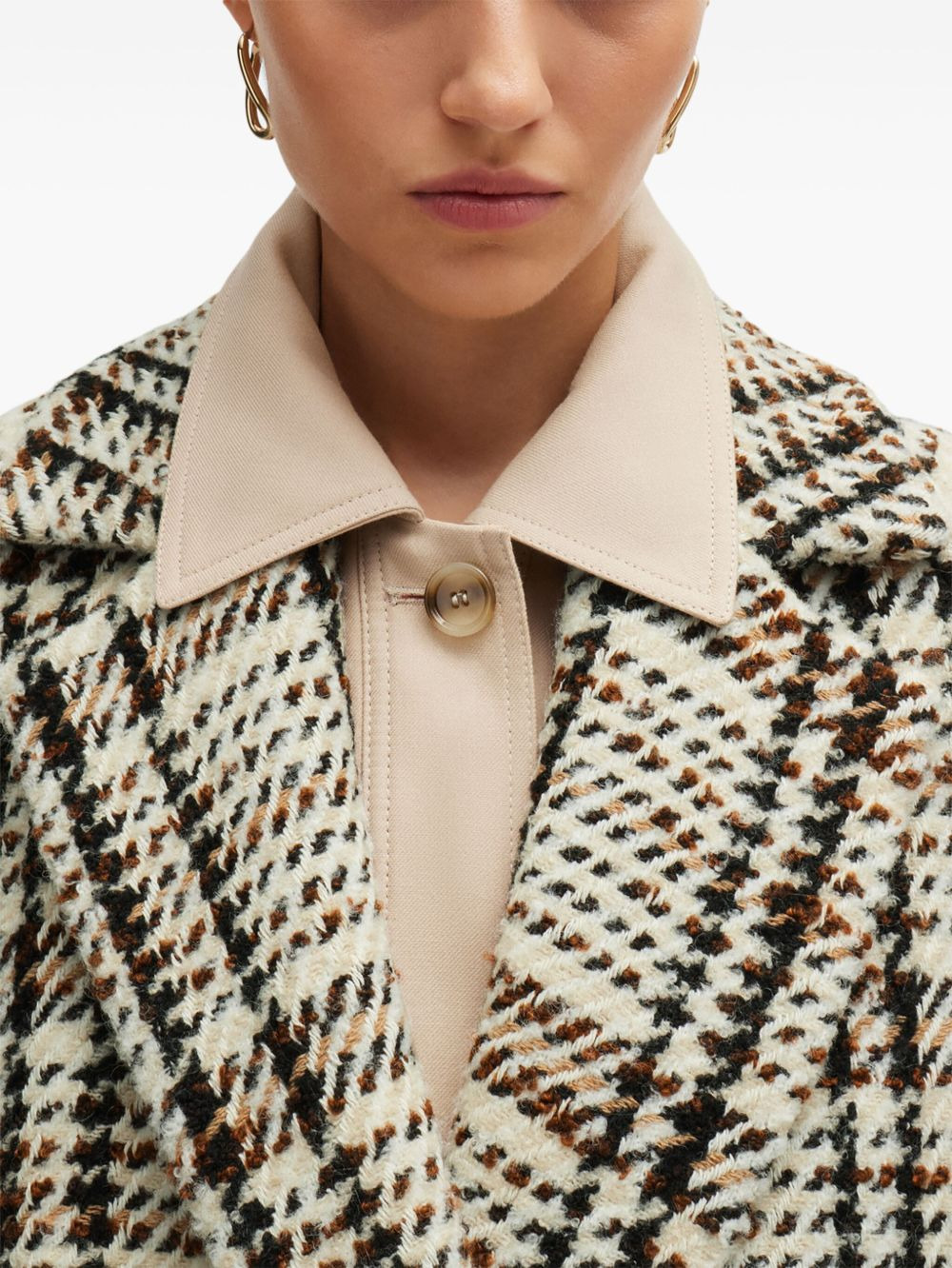 check-pattern coat - 6