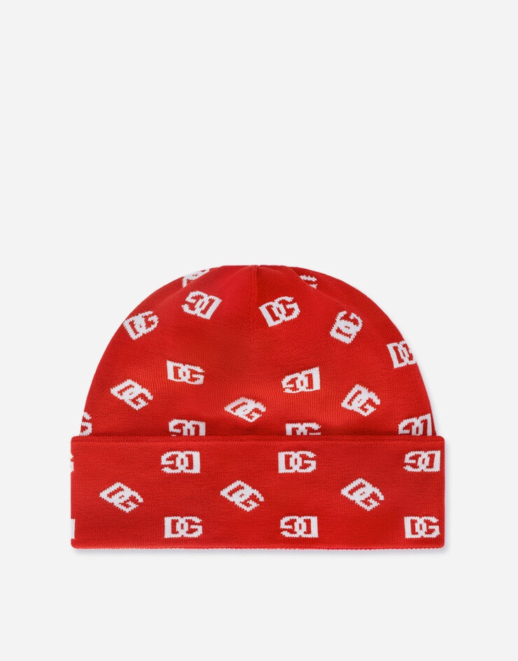 Jacquard knit hat with DG Monogram - 1