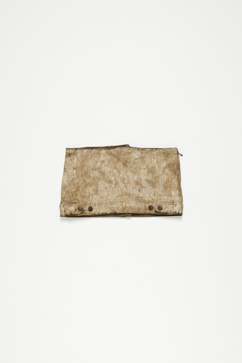 Micro denim skirt - Dark green/white 6