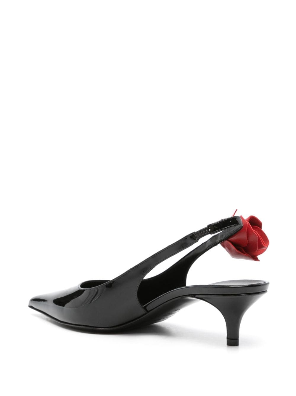 50mm rose leather sligback pumps - 3