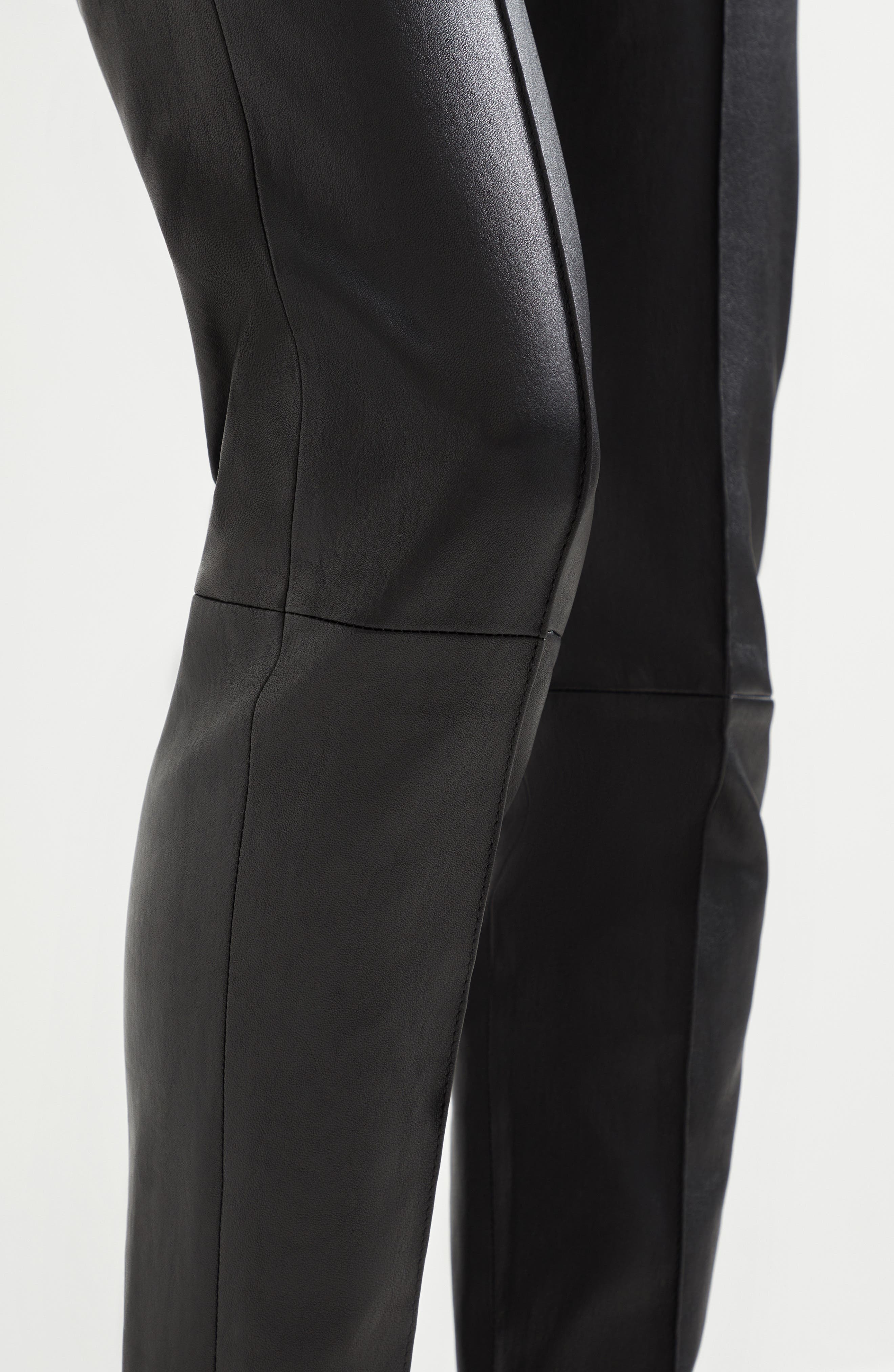 Brunello Cucinelli Stretch nappa leggings in Black at Nordstrom - 4