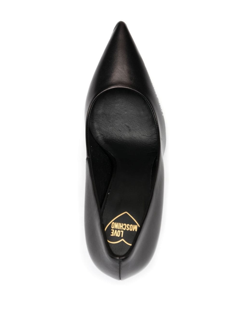 logo-print pointed-toe leather pumps - 4