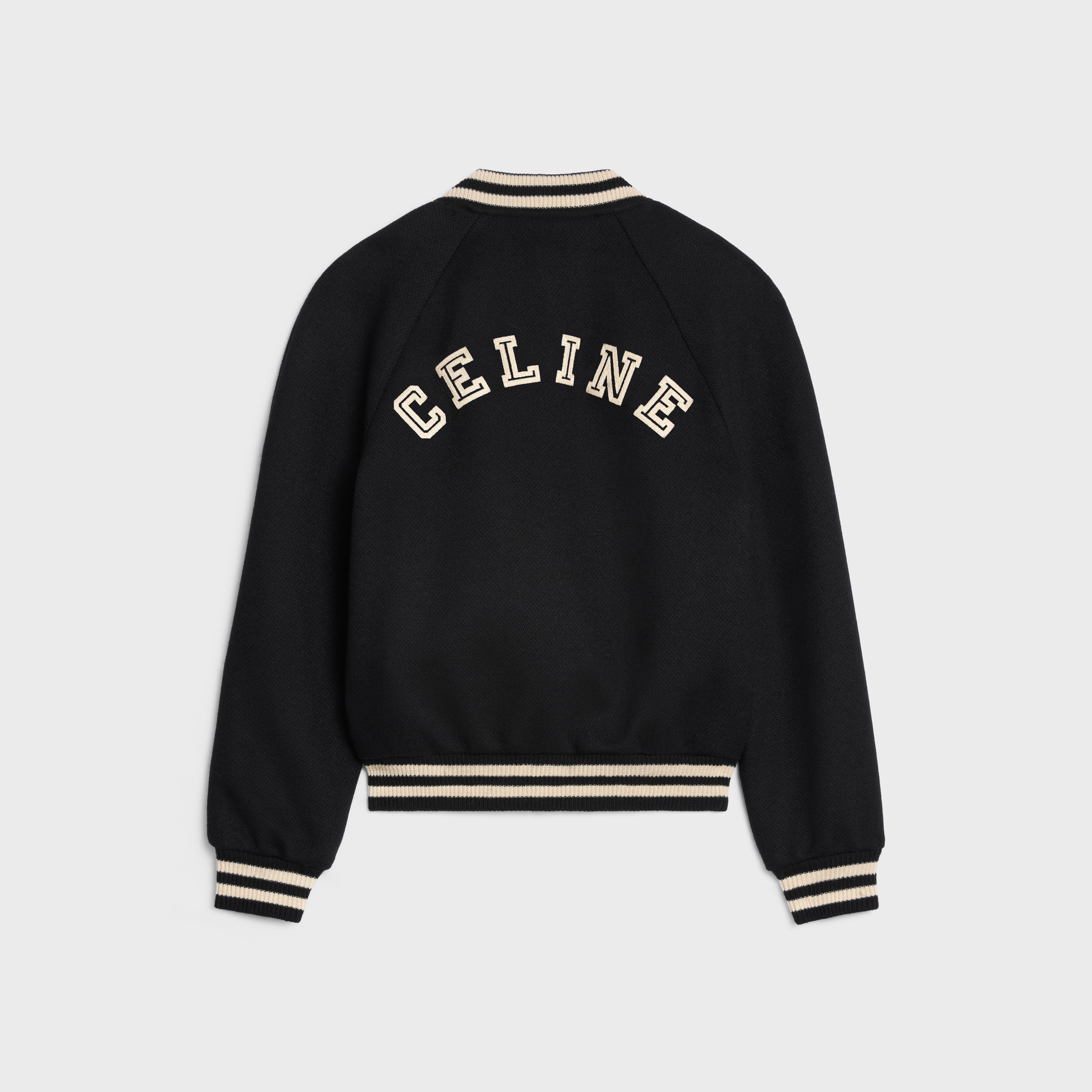 celine teddy jacket in textured wool - 2