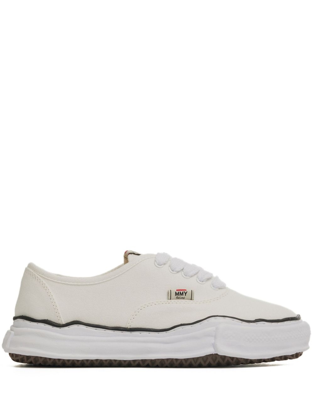logo-tag cotton sneakers - 1
