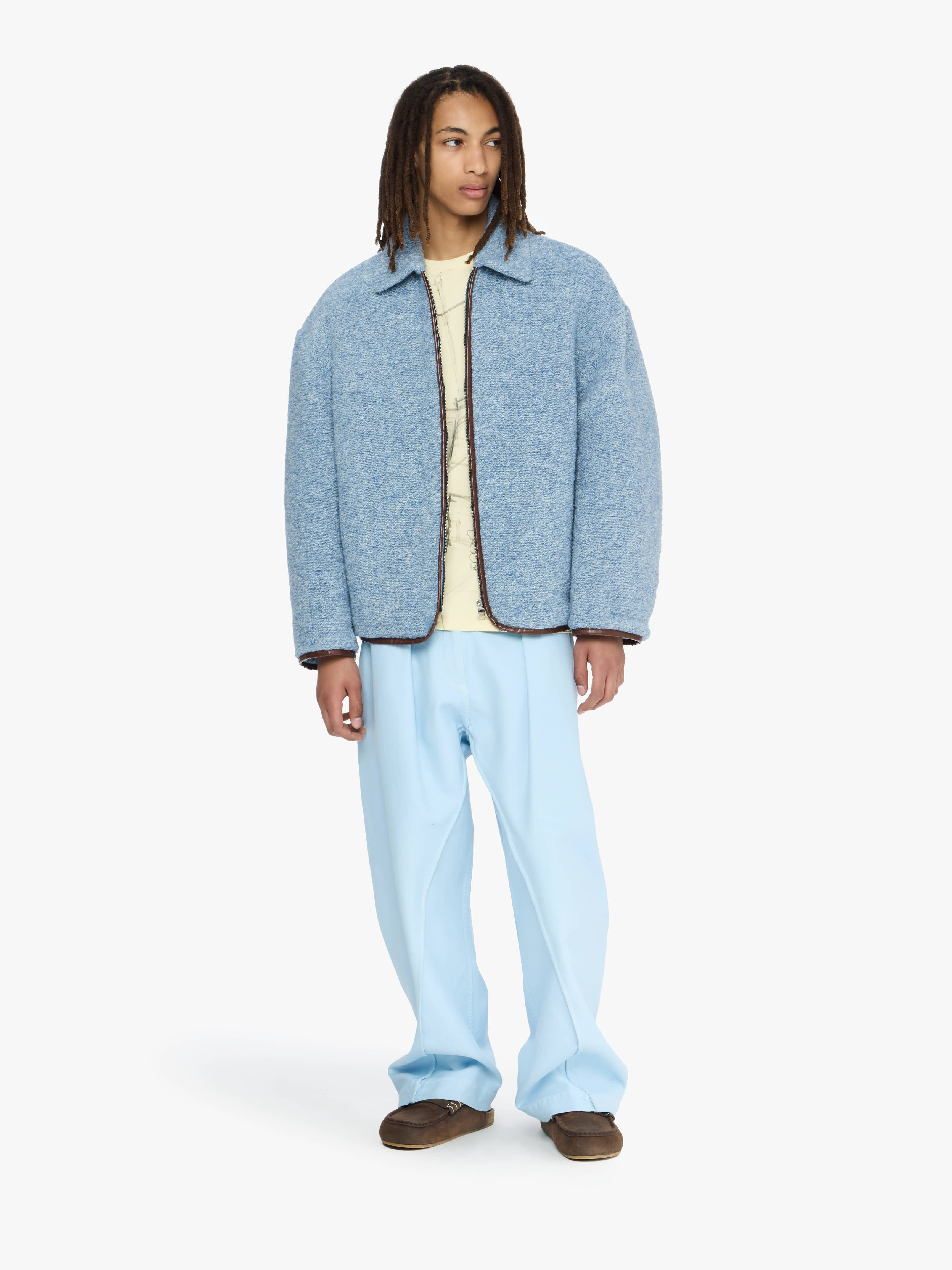 CONTRAST TRIM CASUAL JACKET - 2