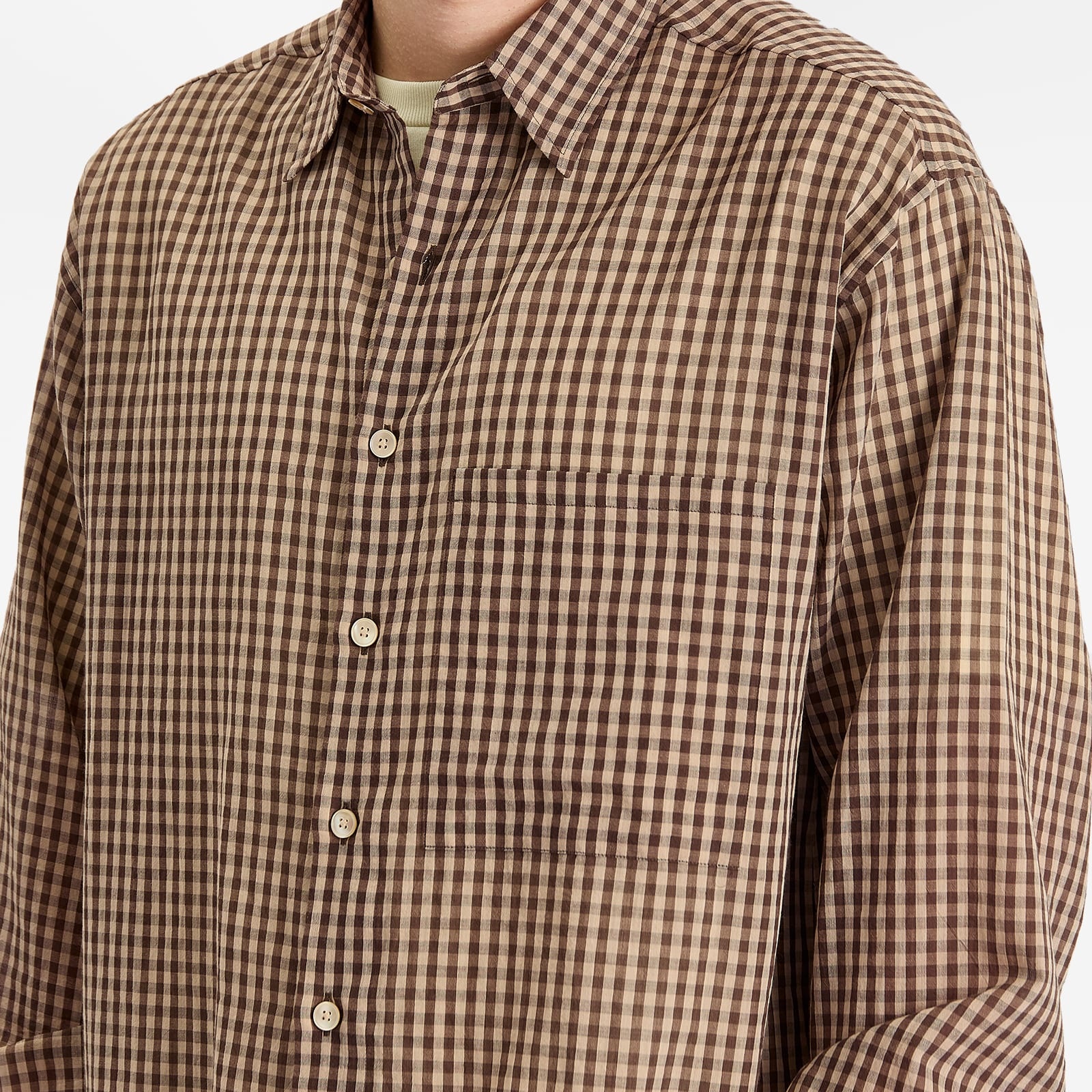 AURALEE Auralee Airy Light Cotton Check Big Shirt | REVERSIBLE