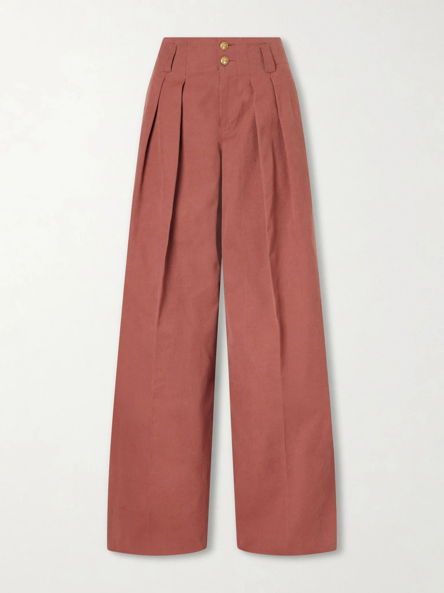 Cotton wide-leg pants Red - 1