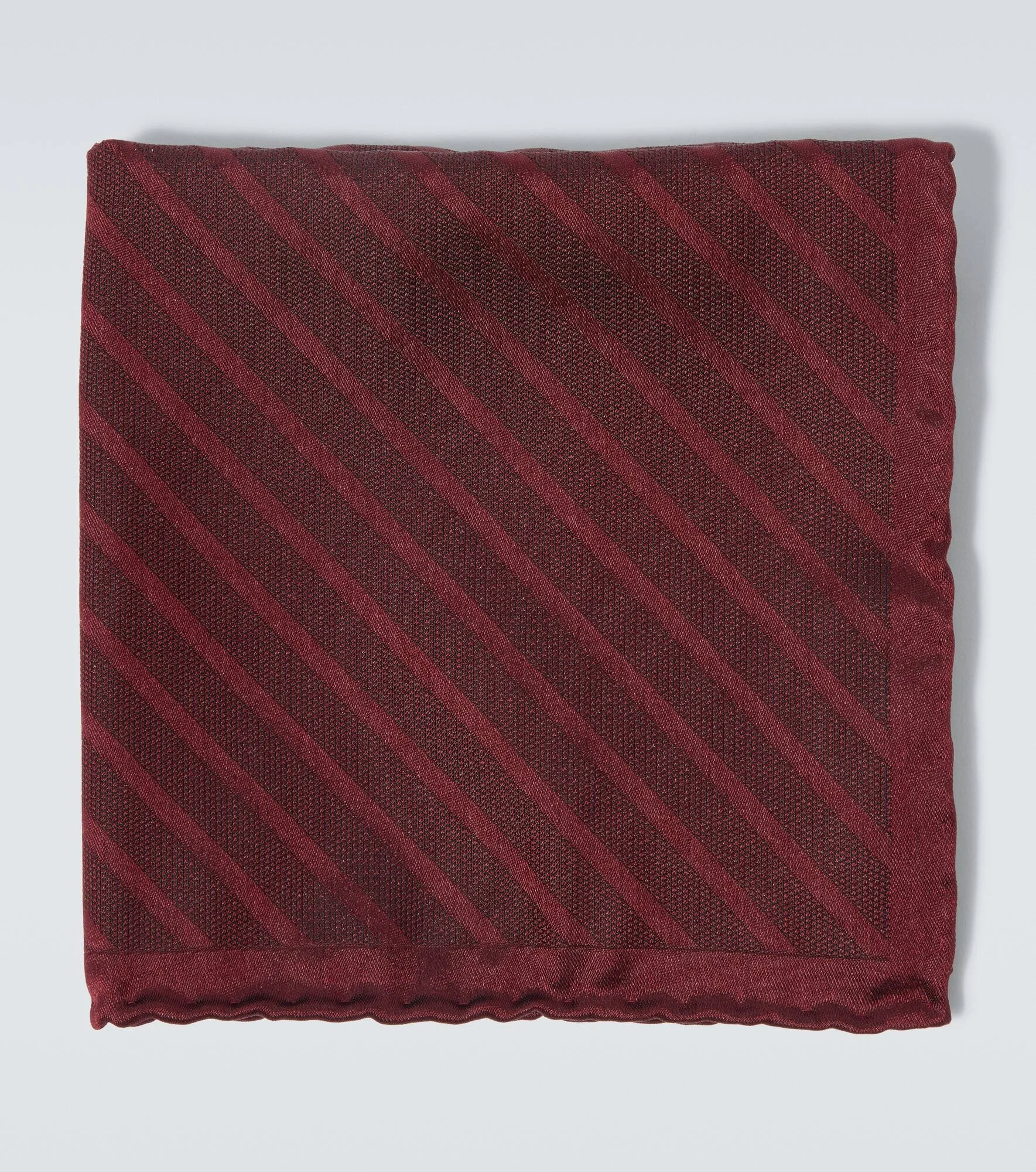 Striped silk pocket square - 1