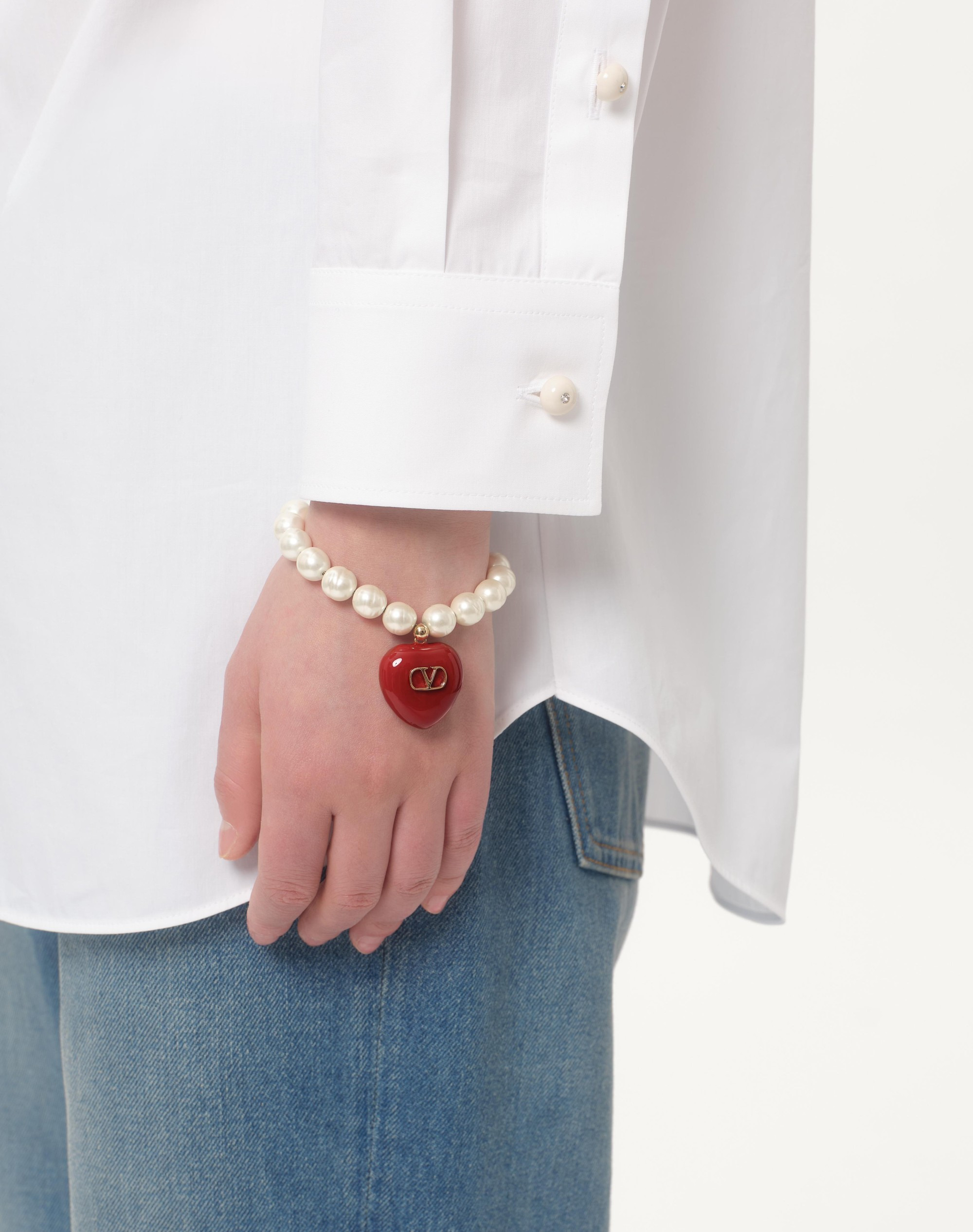 COEUR ROYAL BRACELET IN METAL, ENAMEL AND BEADS - 2