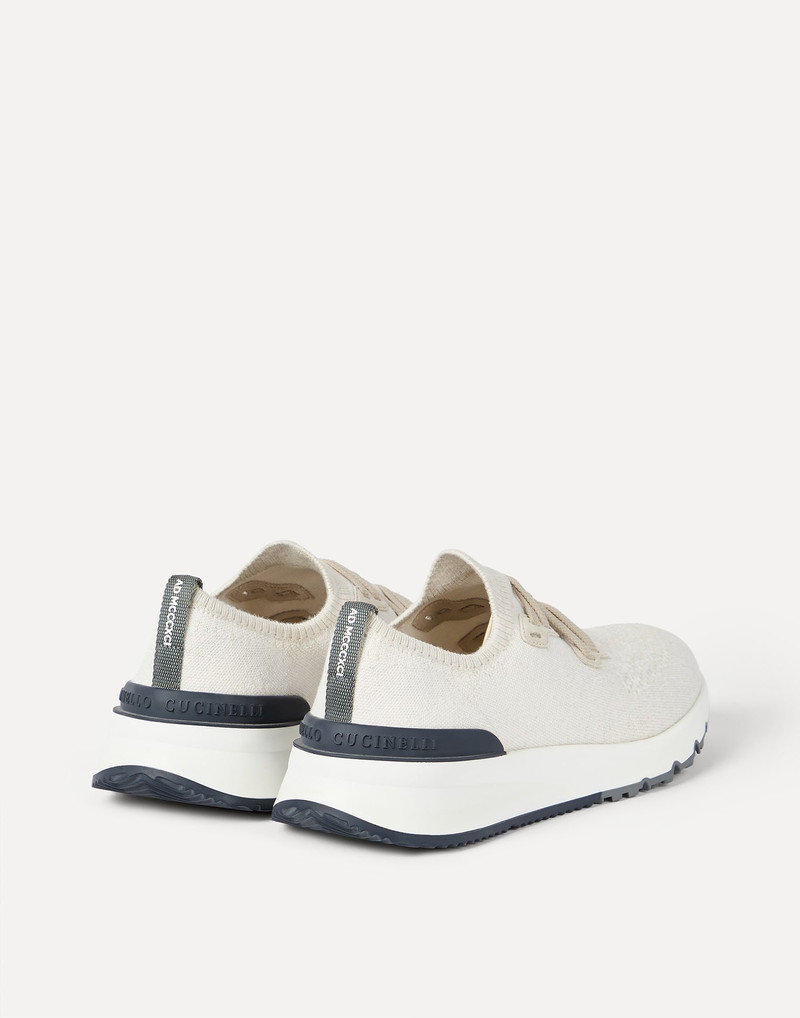 Brunello Cucinelli Cotton chiné knit runners outlook