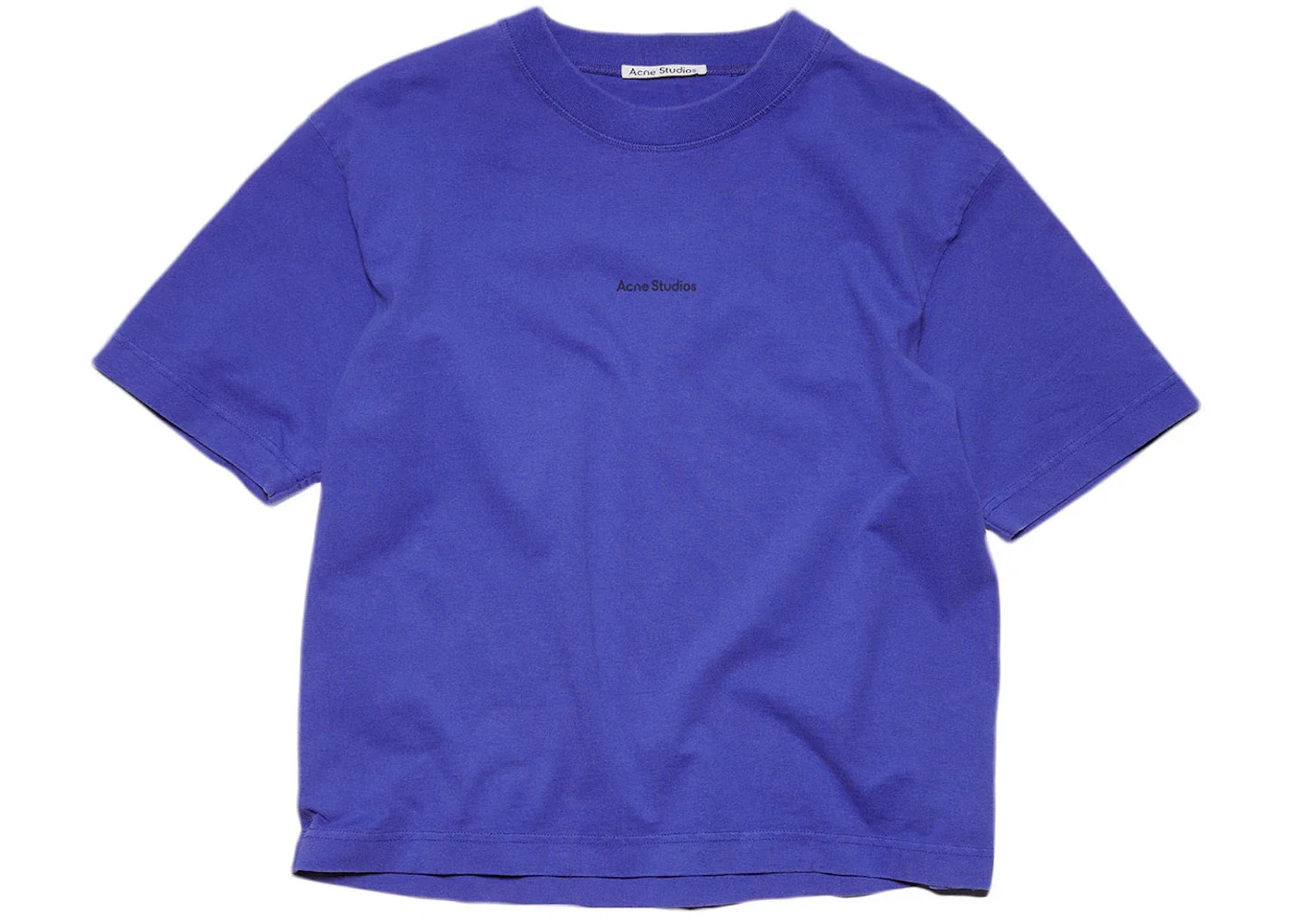 Acne Studios Crew Neck T-shirt Sea Blue - 1