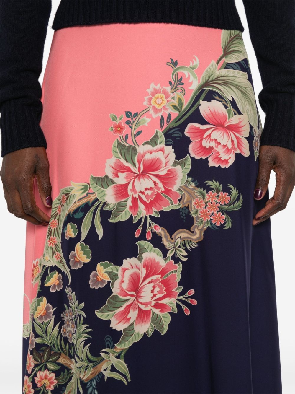 A-line silk midi skirt - 5