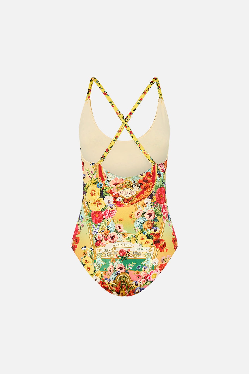 SCOOP NECK ONE PIECE WITH BUTTON STRAPS - 6