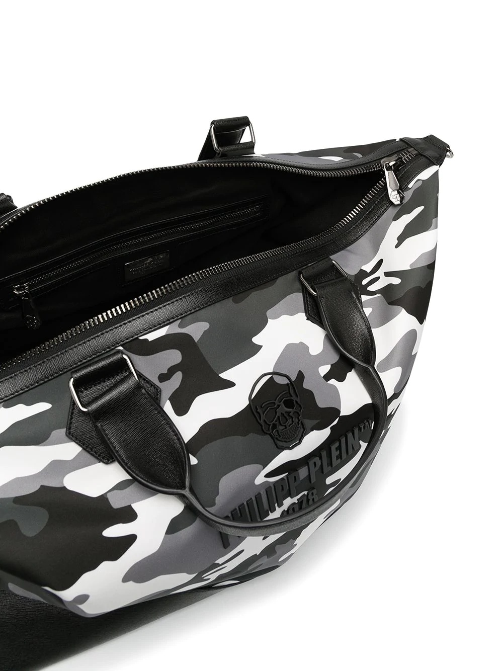 logo-embossed rubberised camouflage tote - 5