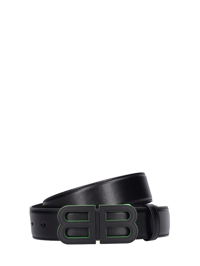 3.5cm BB Hourglass leather belt - 1