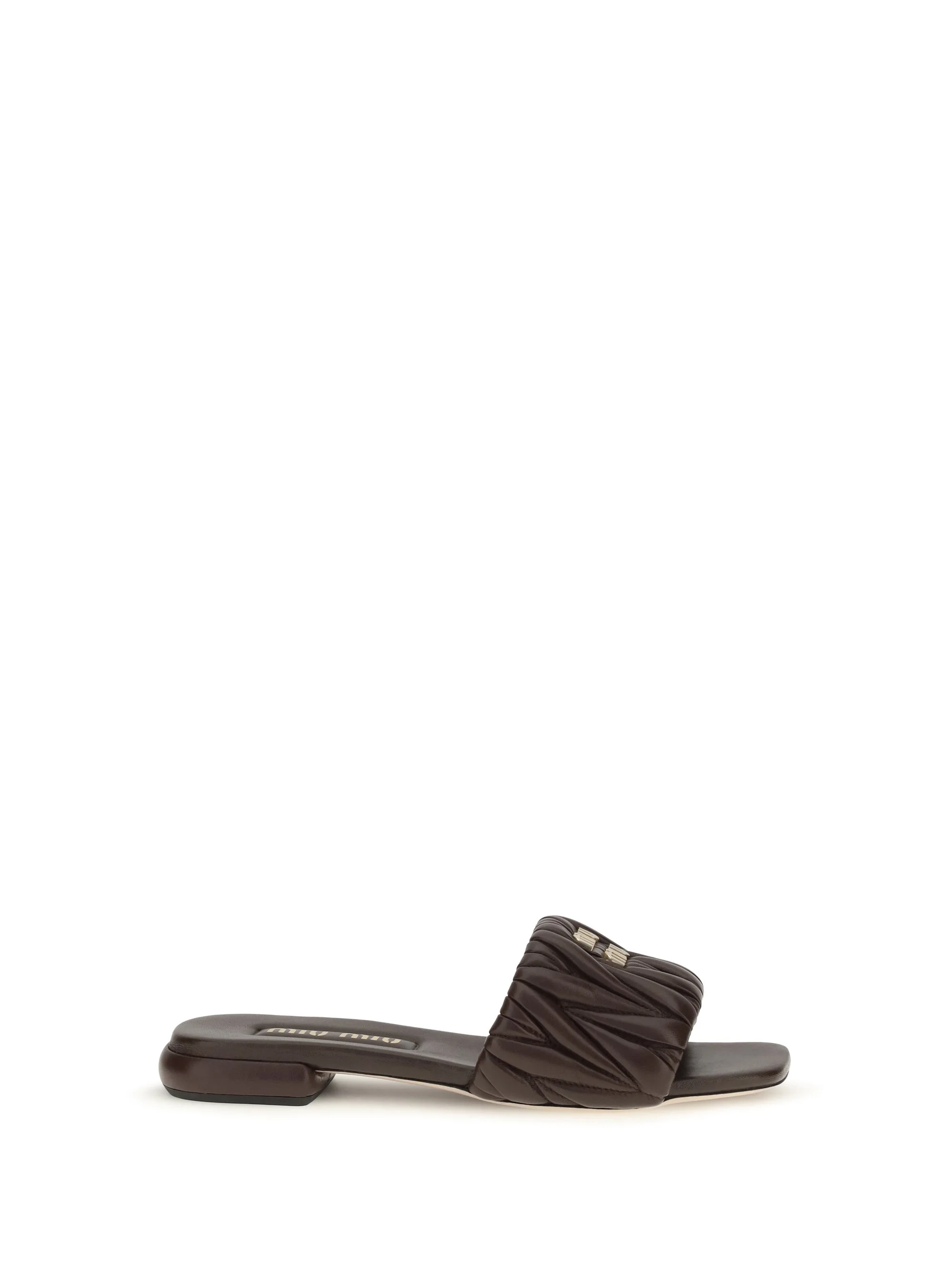 Miu Miu Matelassé Nappa Leather Sandals Radica - 1