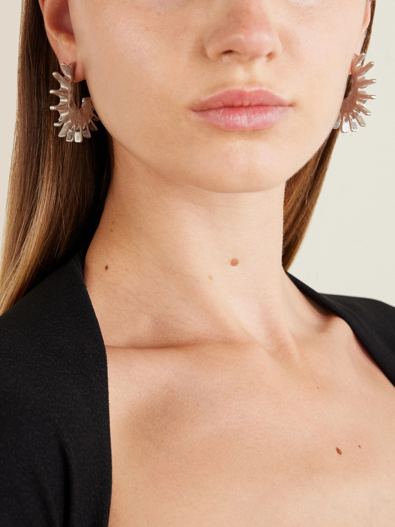 JACQUEMUS Les Boucles Hippocampe Silver-tone Earrings outlook