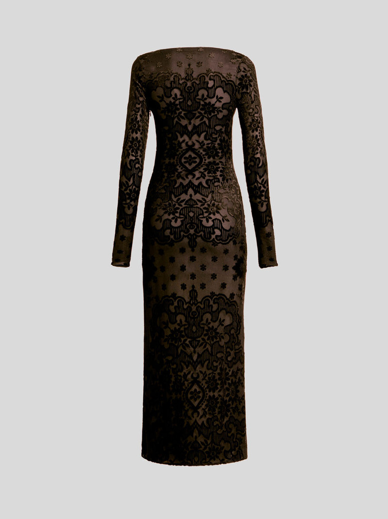 TULLE AND JACQUARD VELVET DRESS 5