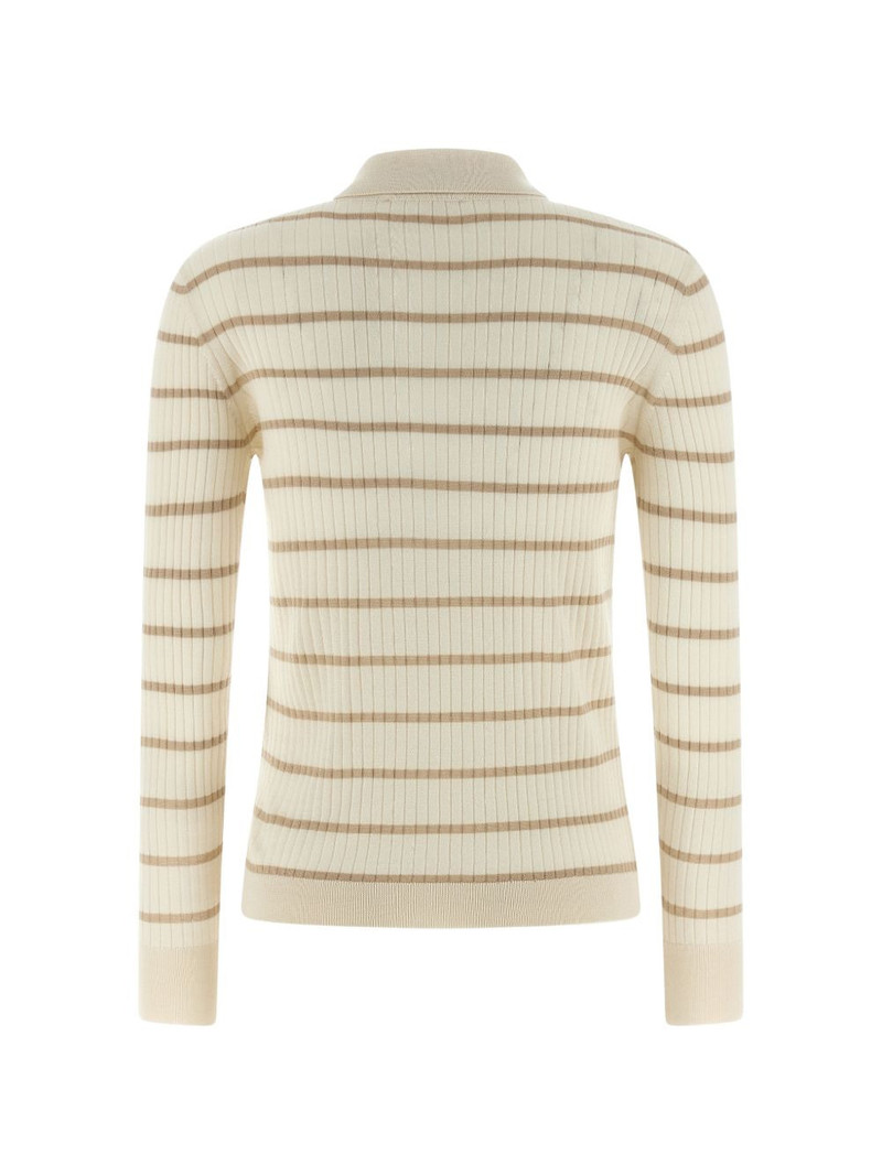 Max Mara ribbed striped polo top outlook