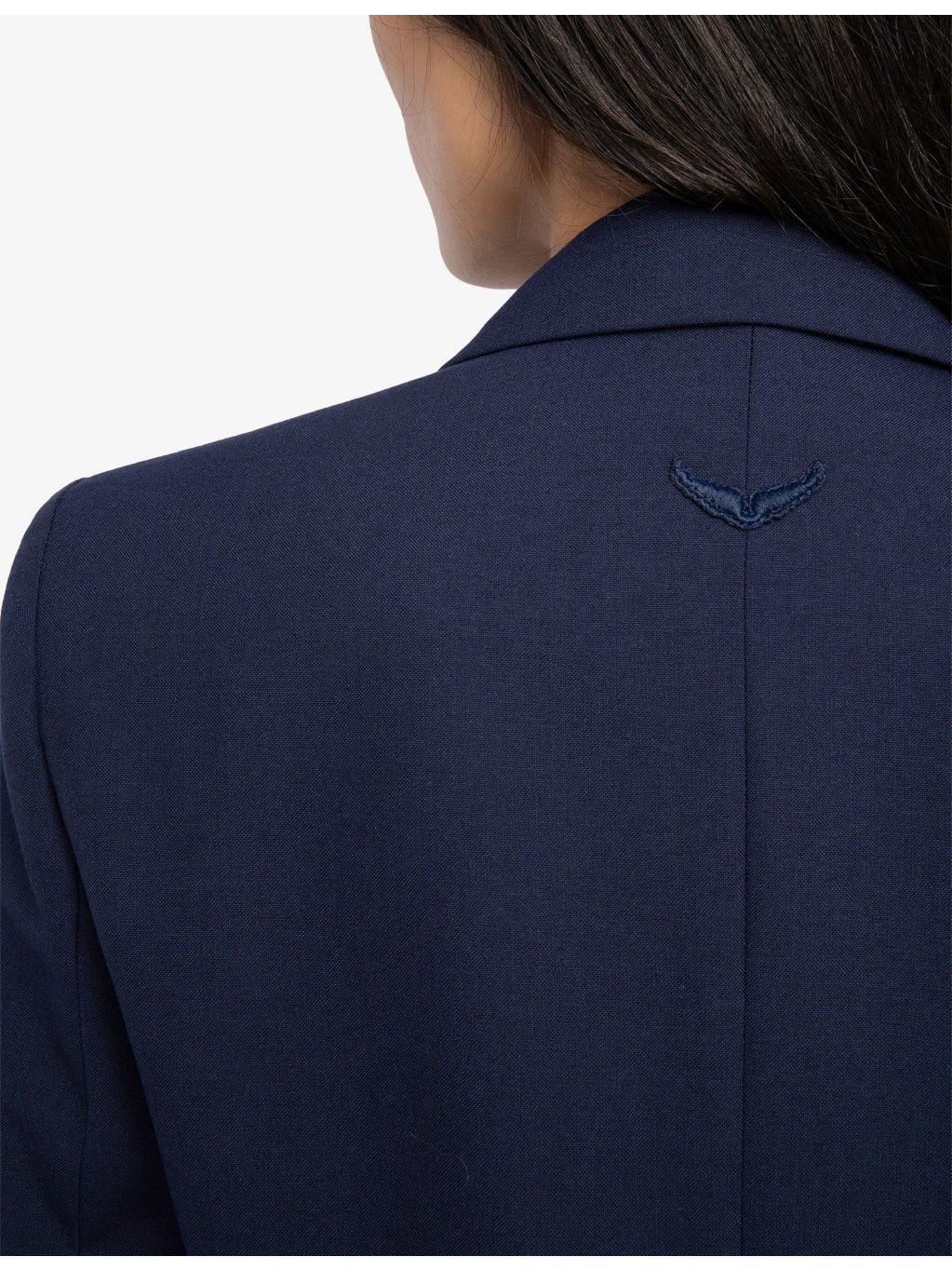 Vavy Eagle-Embellished Single-Breasted Stretch-Woven Blazer - 5