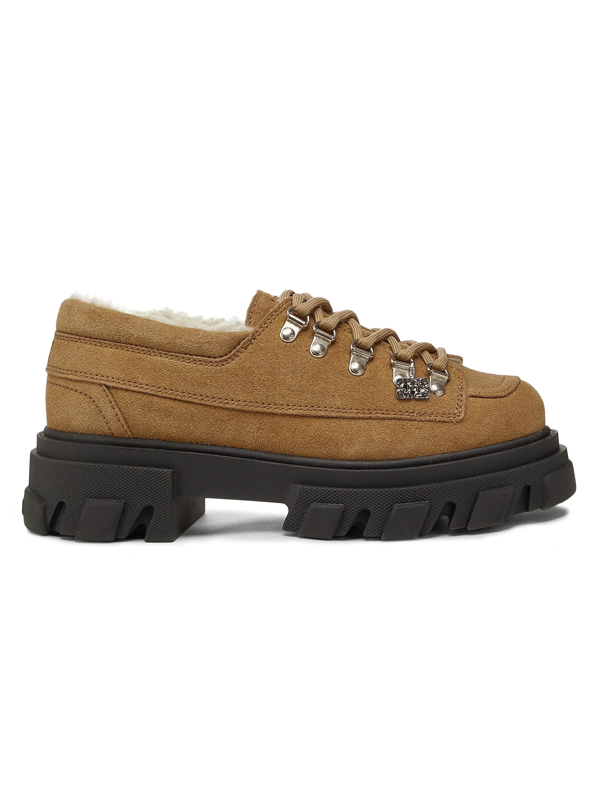 Women's Cleated Suede Derbies - Cognac - 1