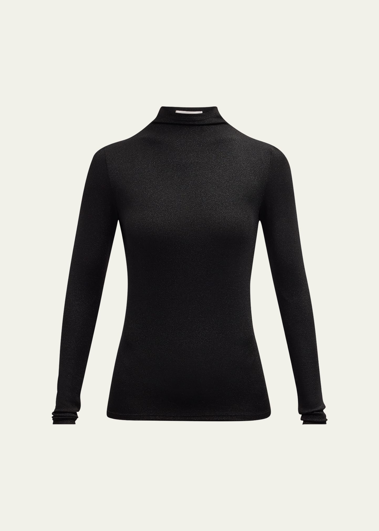 Sparkly Lurex Turtleneck Top - 1