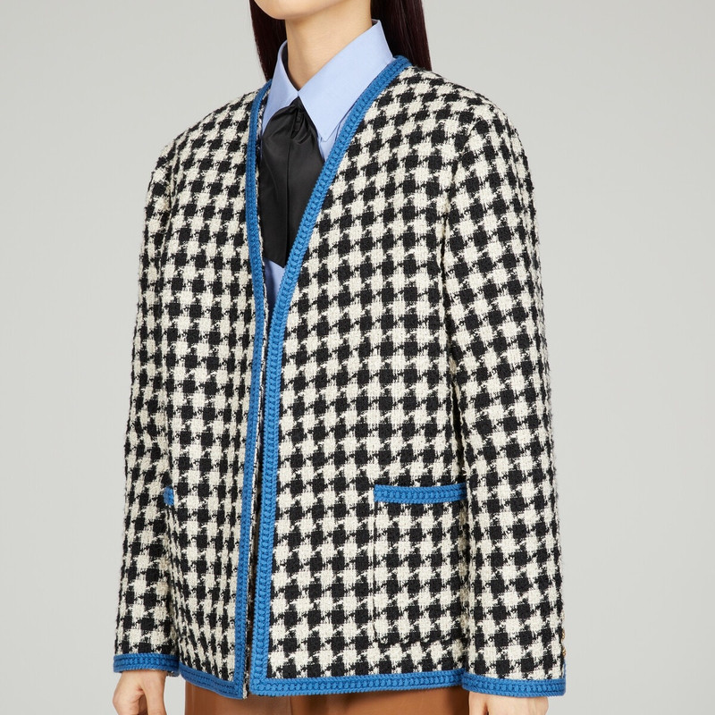 Gingham tweed jacket 4