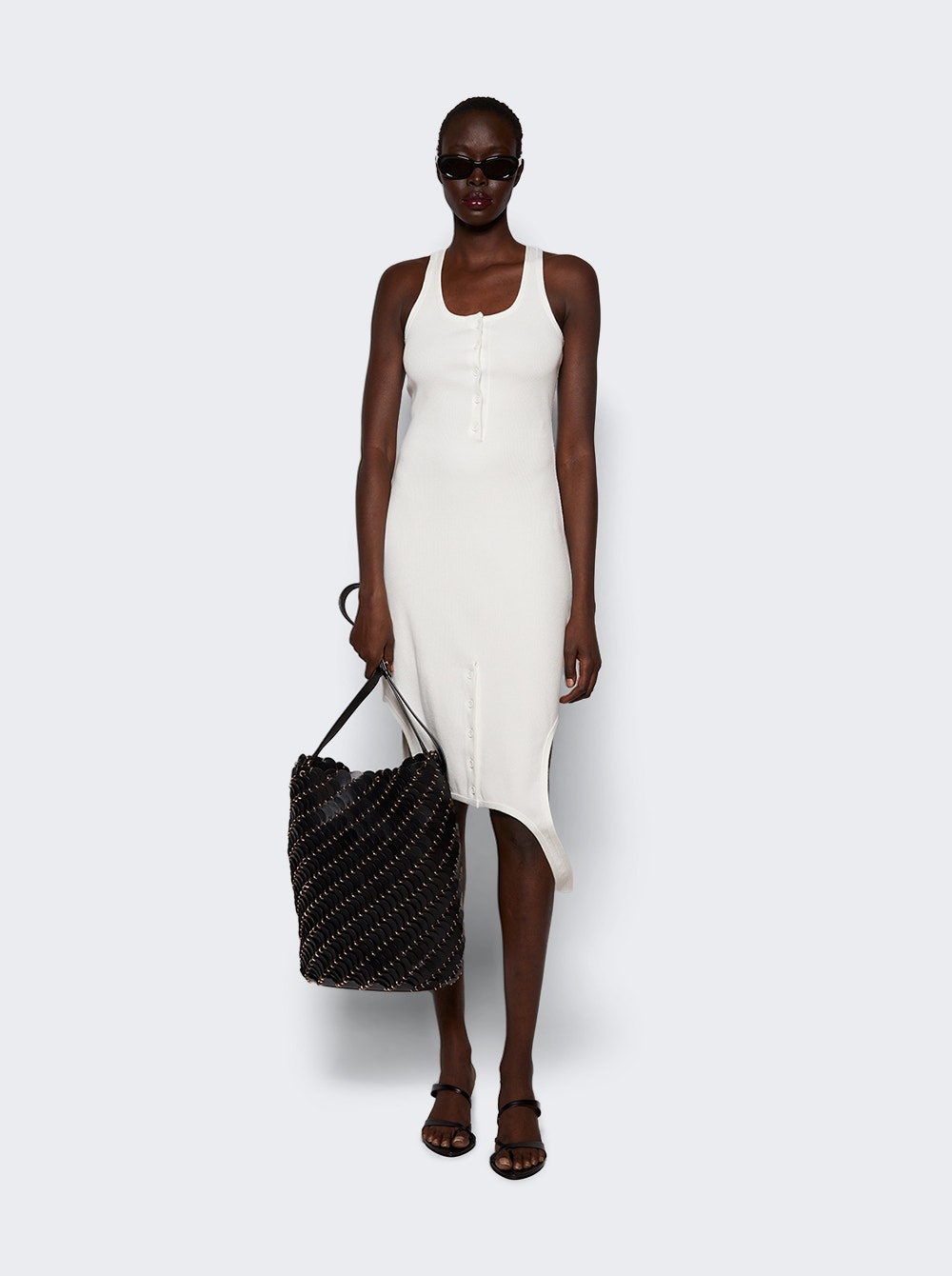 Reversed Rib Knit Long Dress Heritage White - 2