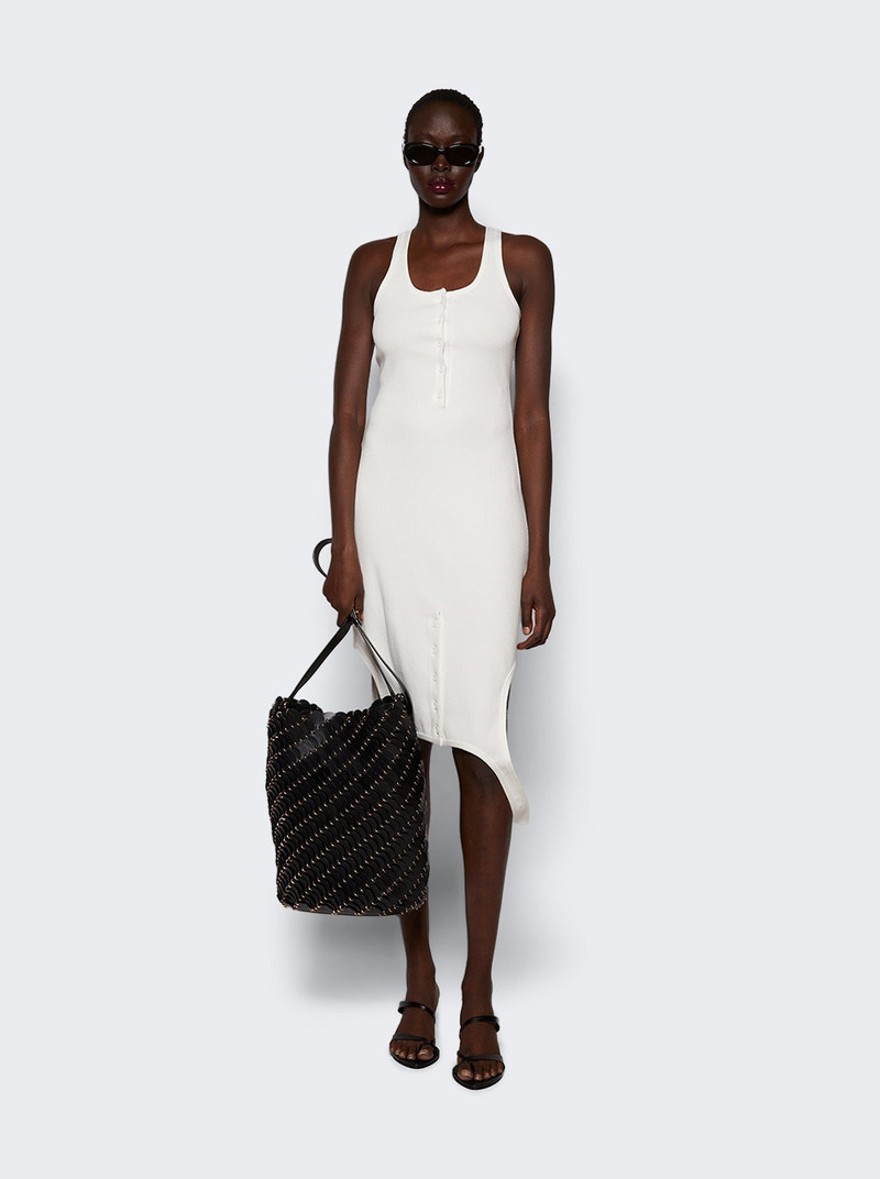 courrèges Reversed Rib Knit Long Dress Heritage White outlook