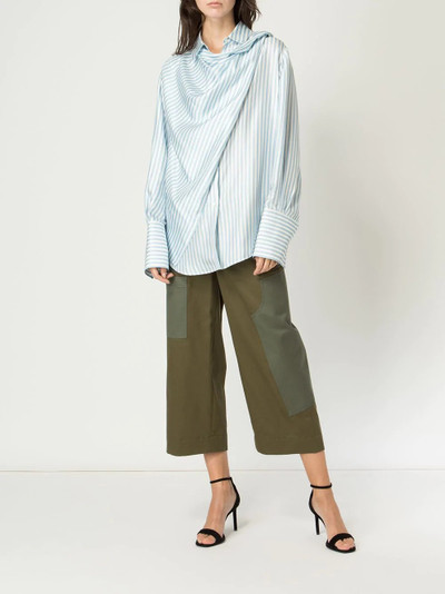 Monse scarf front striped shirt outlook