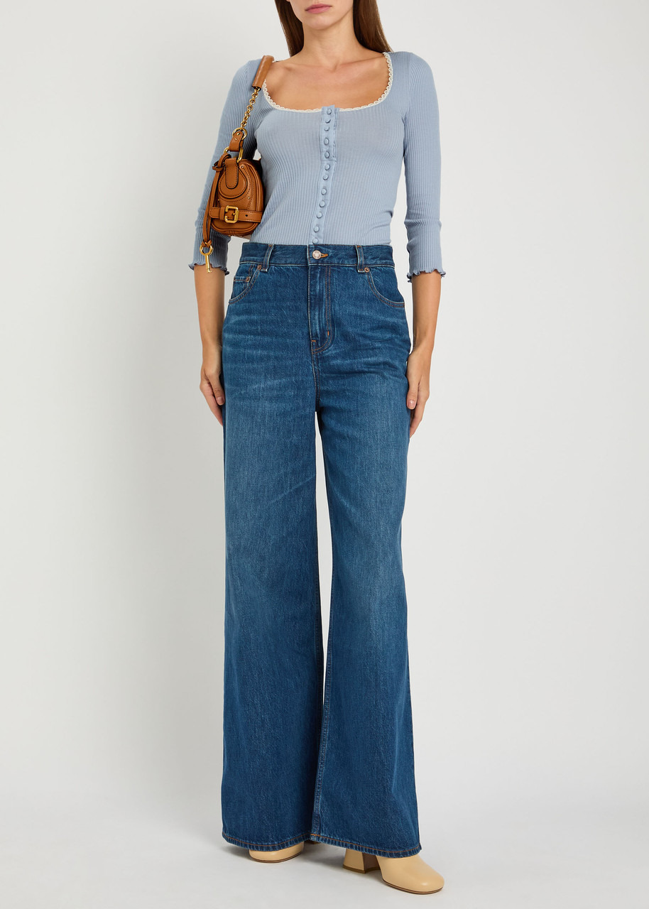 Chloe Ribbed-knit Cotton Cardigan - 4