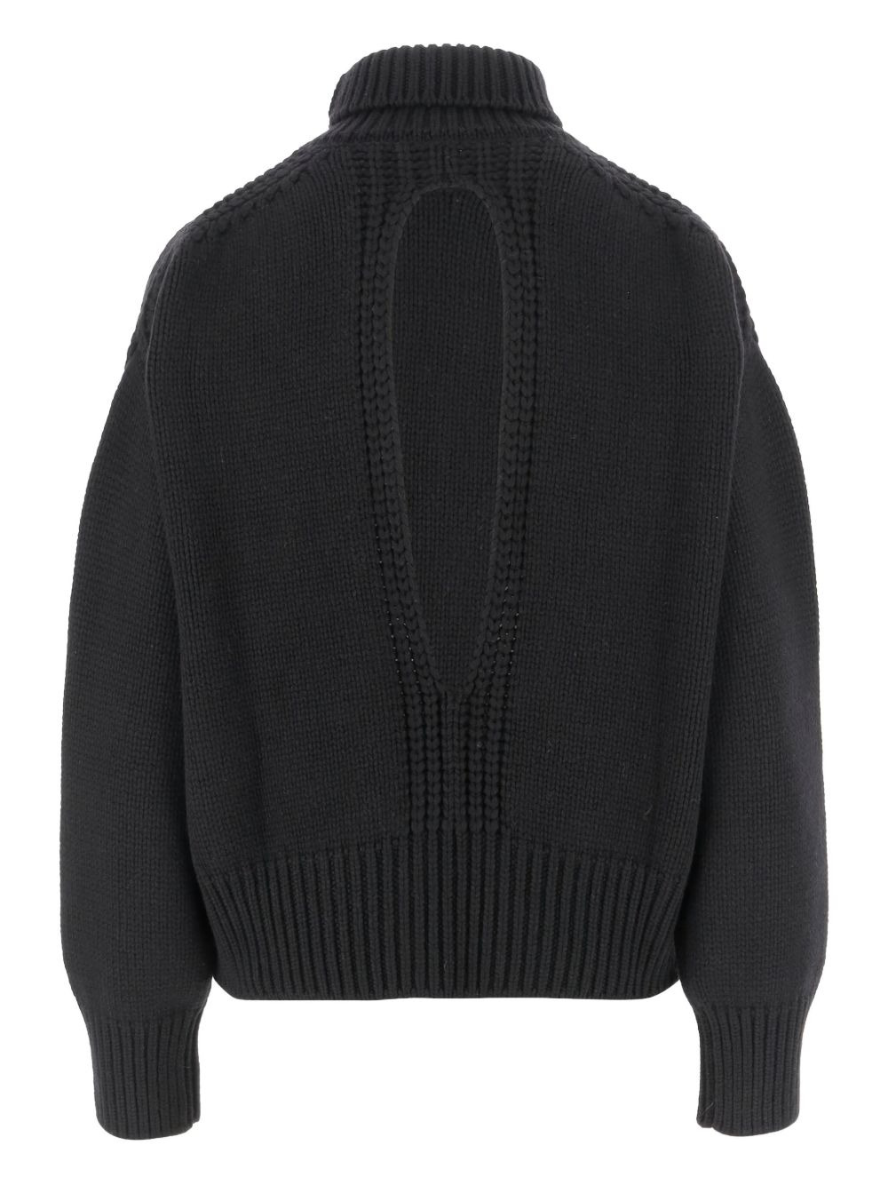 turtleneck open-back sweater - 2