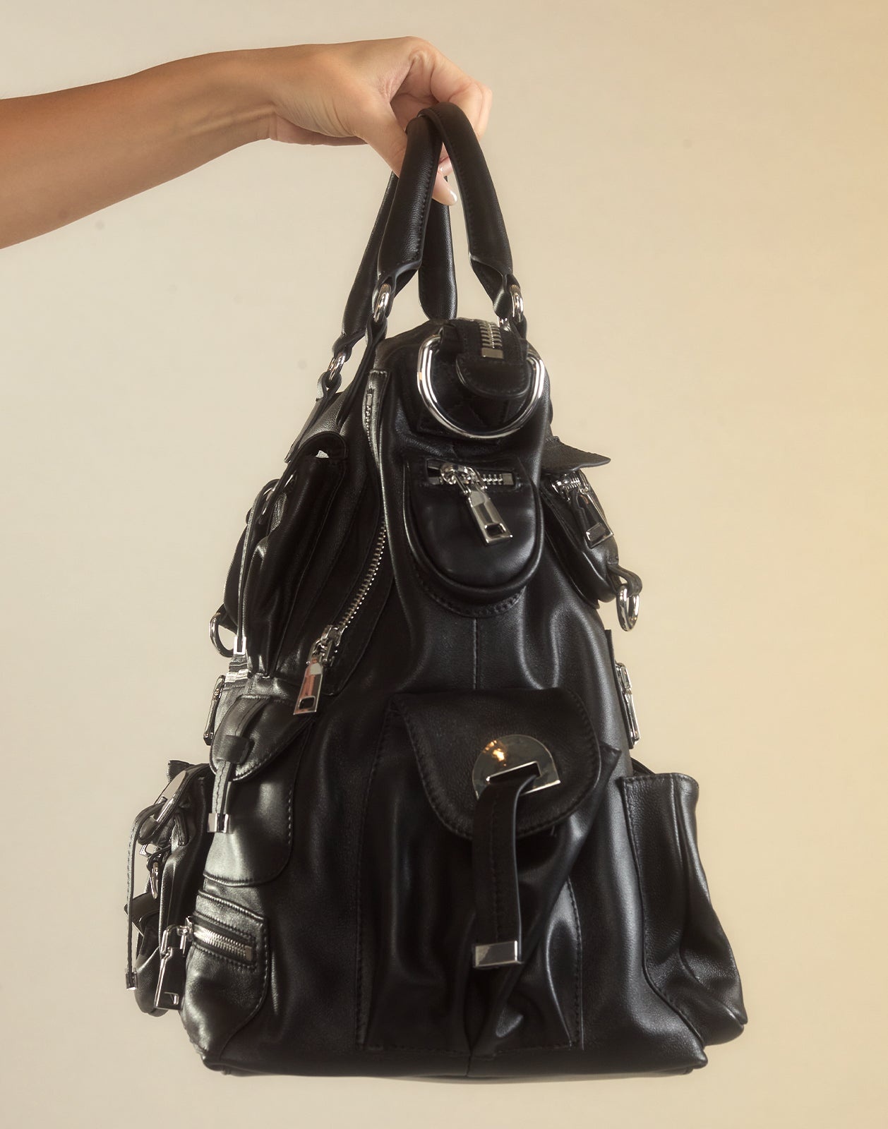 Leather Cargo Pocket Bag - 4